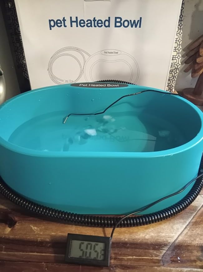 Heated Chicken Waterer, 125OZ Large Capacity Poultry Water Heater for Chicken Coop Hens Turkey Goose Duck Pigeon Poultry Birds Dog Cat Drinker in Winter customer photo 2