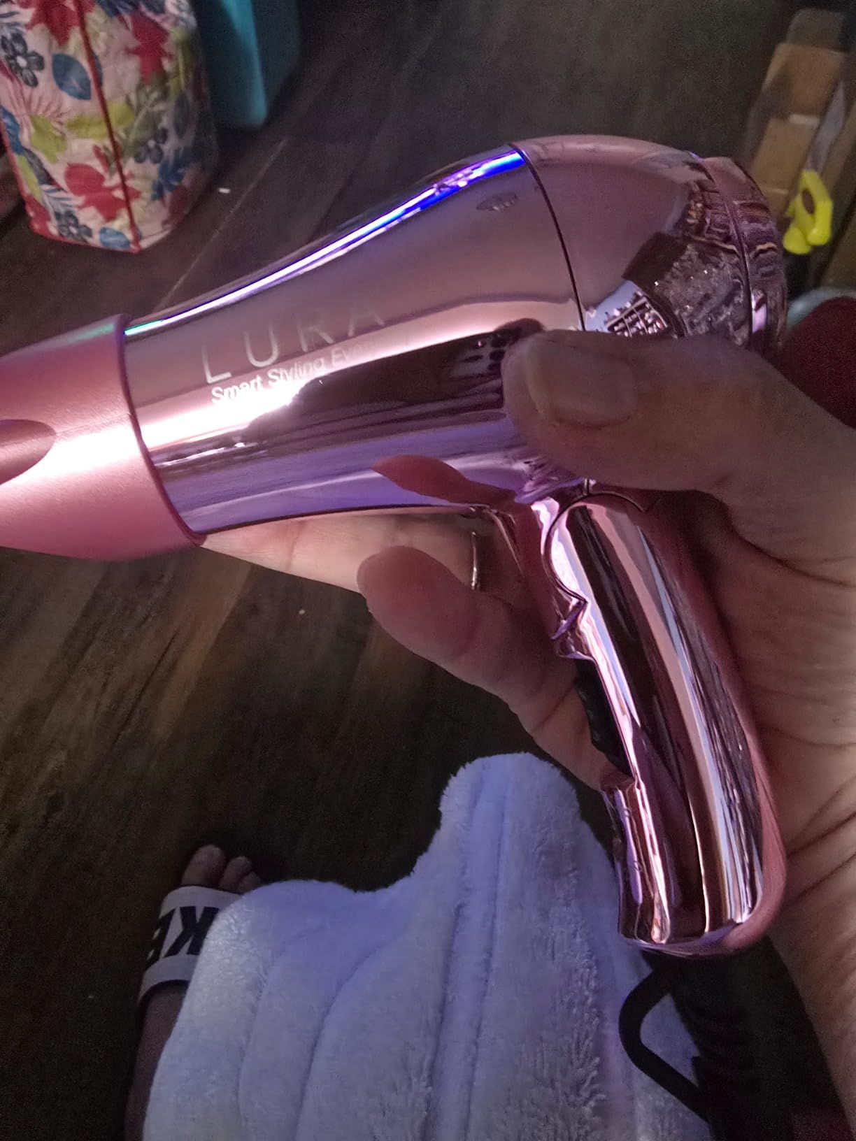 Small Auto Dual Voltage Travel Hair Dryer Foldable with Diffuser for Women customer photo 1