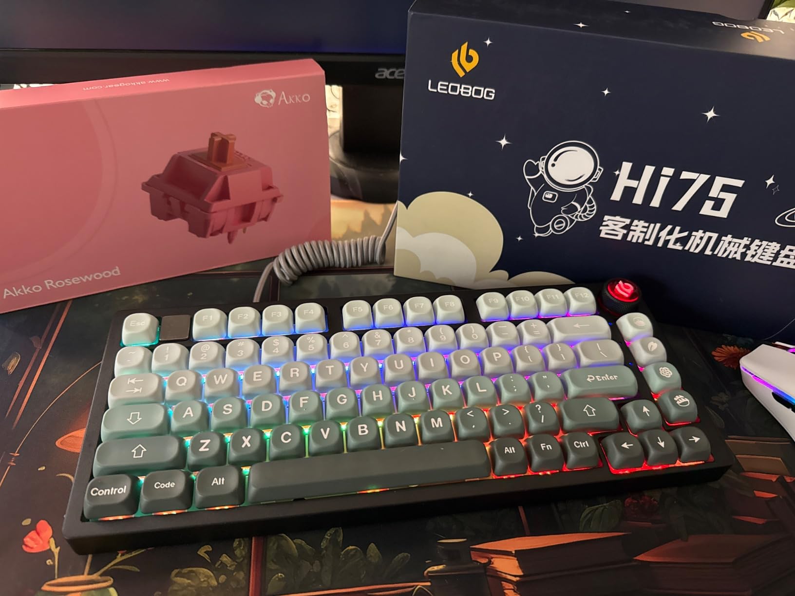 LEOBOG Hi75C Upgraded Wired Mechanical Keyboard Kit - Aluminum Alloy 75% | Gasket Mount 75% Barebones DIY Base with Hot Swap, RGB Backlighting & Volume Knob - Enhanced Custom Gaming Keyboard Build customer photo 1