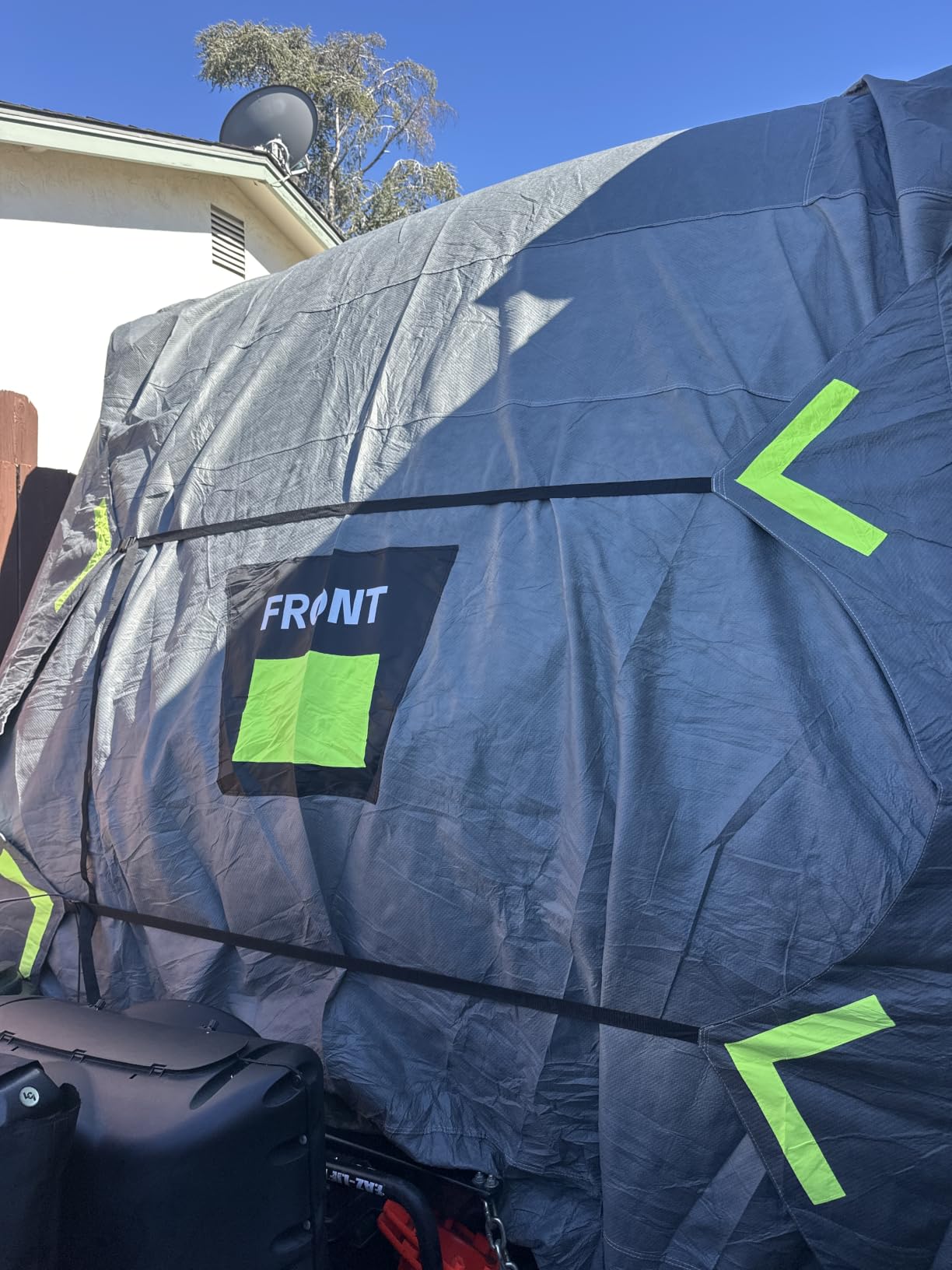Heavy Duty 9 Layers RV Cover 35-38ft, Rip-Stop Motorhome Camper Cover with Windproof Straps, Gutter & Tongue Jack Covers, Utility Travel Trailer Cover for All Weather Protection customer photo 1