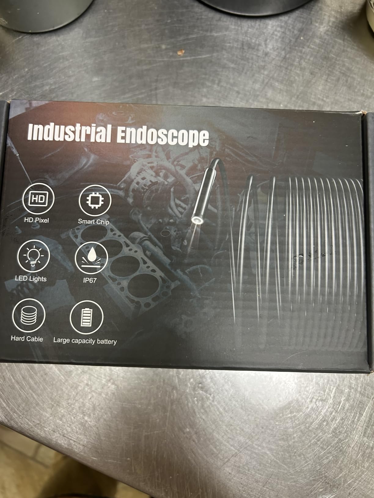 T TAKMLY Endoscope Camera with Light, Dual Lens 4.3'' Inspection Camera, 1080P HD Borescope, IP67 Waterproof Snake Camera for Inspecting Walls, Vents, Automotive Engines, Pipes, 16.4FT customer photo 1