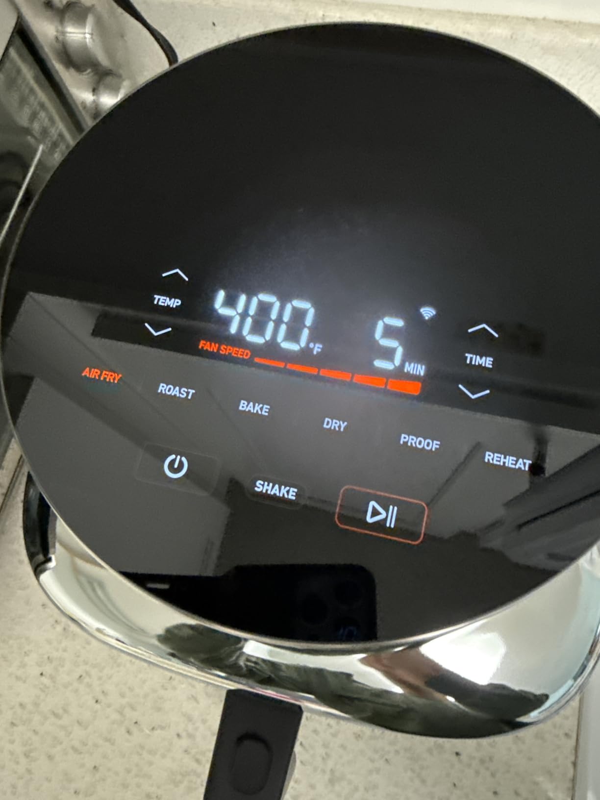Cosori Iconic Stainless Steel Air Fryer, 6.5Qt, PFAS Free Ceramic Coating | Smart Control, Sleek Stainless Steel Structure, 5 Fan Speeds, Air Fry, Roast, Bake, Dry, Proof, Reheat, Chef-Crafed Recipes customer photo 1