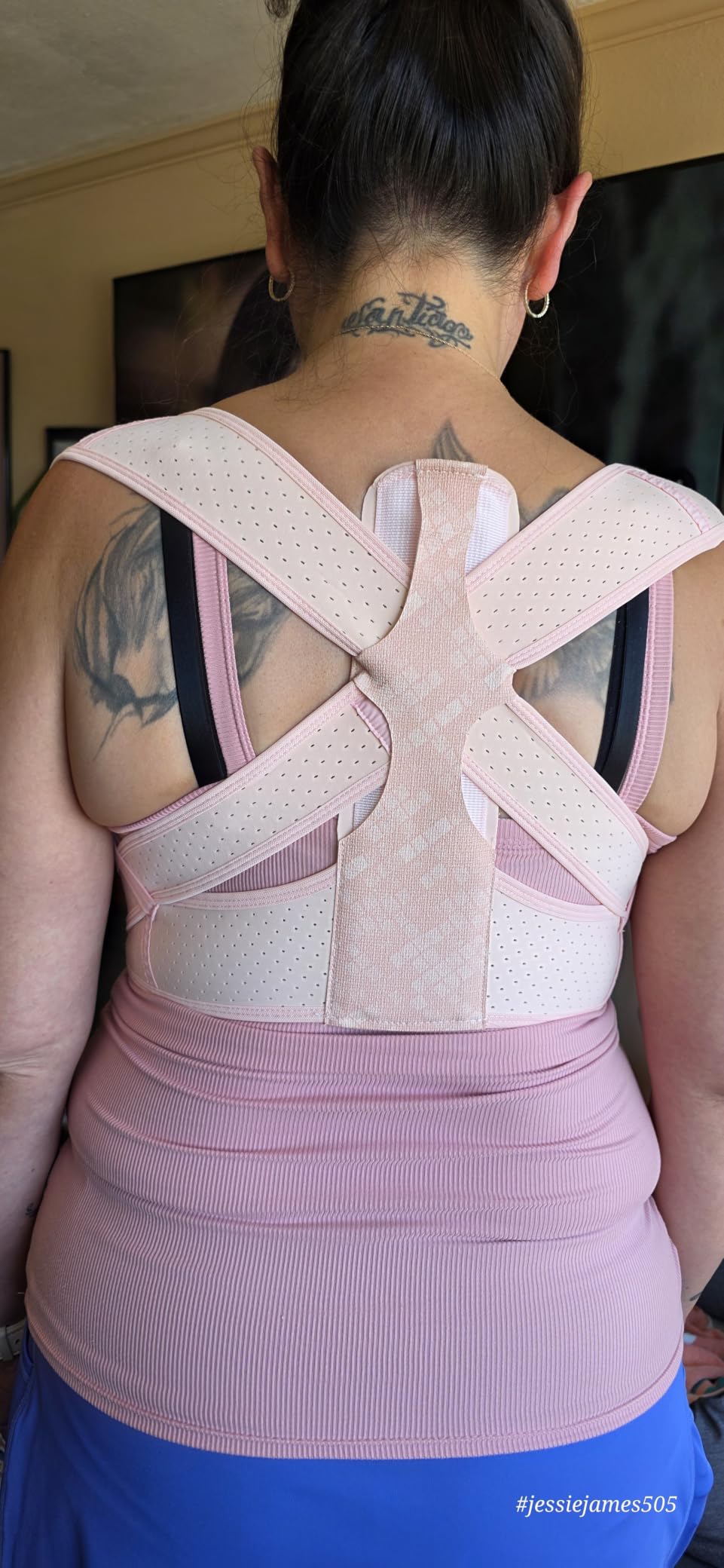 Posture Corrector for Women Back Brace Shoulder Straightener Pink, M/L customer photo 1