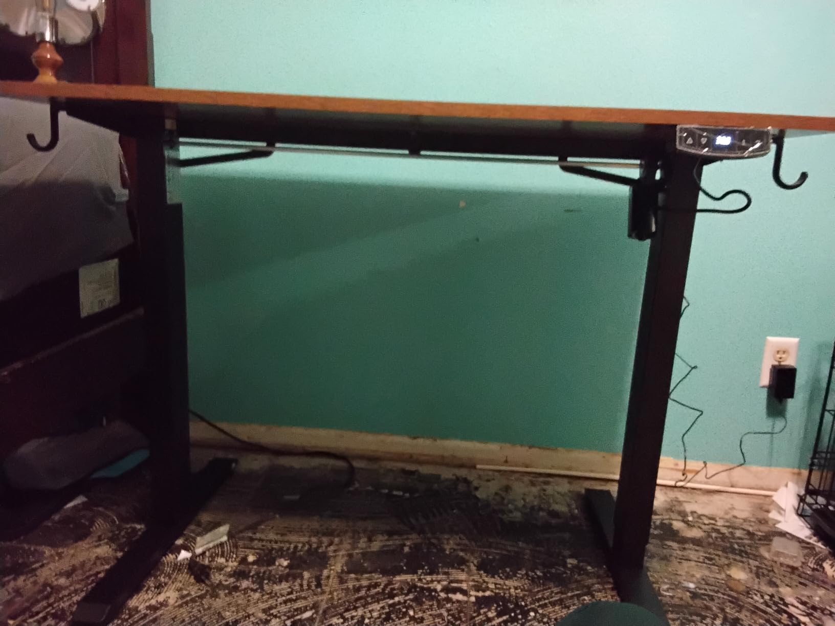 Klicelor L Shaped Standing Desk 55 x 31.5 Inch, Electric Height Adjustable Corner Desk for Home Office Workstation, Ergonomic Sit Stand Computer Table with Memory Controller, Rustic Brown customer photo 1