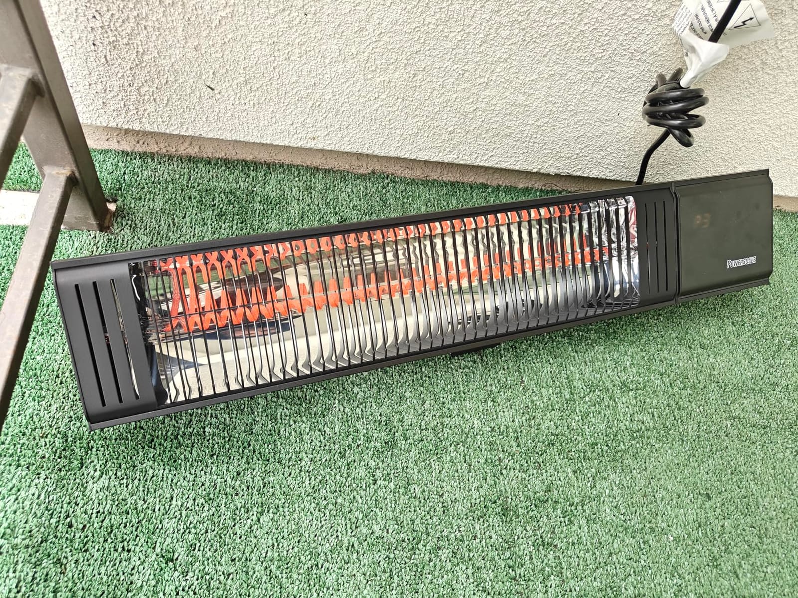 Powerscale 1500W Electric Patio Heater, IP65 Waterproof, Remote, Fast Heating, 4 Heat Levels, 24H Timer & Memory Function, Wall Mounted Indoor/Outdoor Heater for Patio, Garage, Backyard, Black customer photo 1