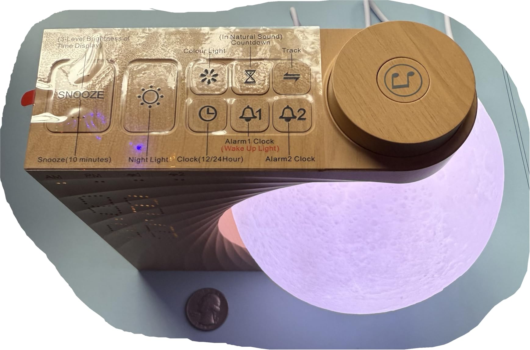 RETEYUNG Sunrise Alarm Clocks Sound Machine Moon Lamp for bedrooms customer photo 2