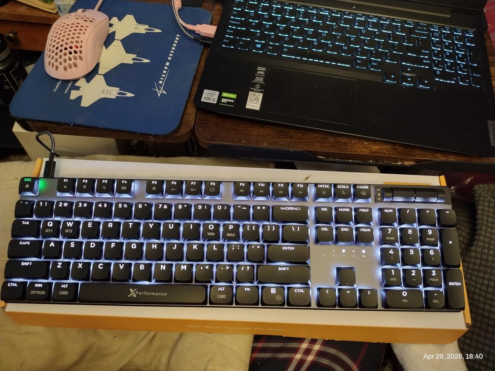 X9 Slim Mechanical Keyboard Wireless – Low Profile Red Switches, Triple Mode (Bluetooth + 2.4GHz + USB), Full Size 107-Key with Number Pad, Backlit, Rechargeable – Quiet Typing for Mac and PC customer photo 2