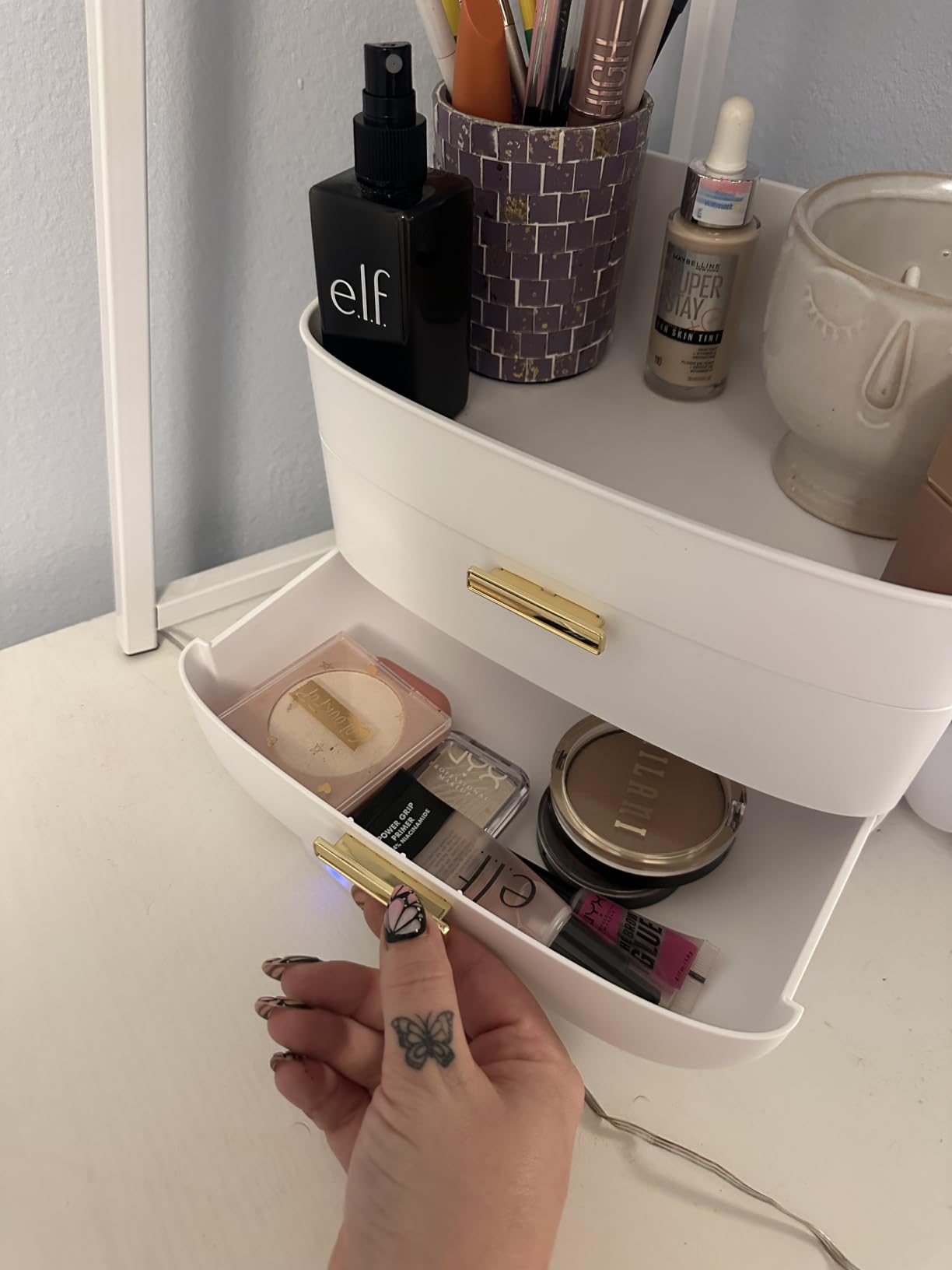 Vtopmart 3-Tier Skincare Makeup Organizer with Drawers, White customer photo 2