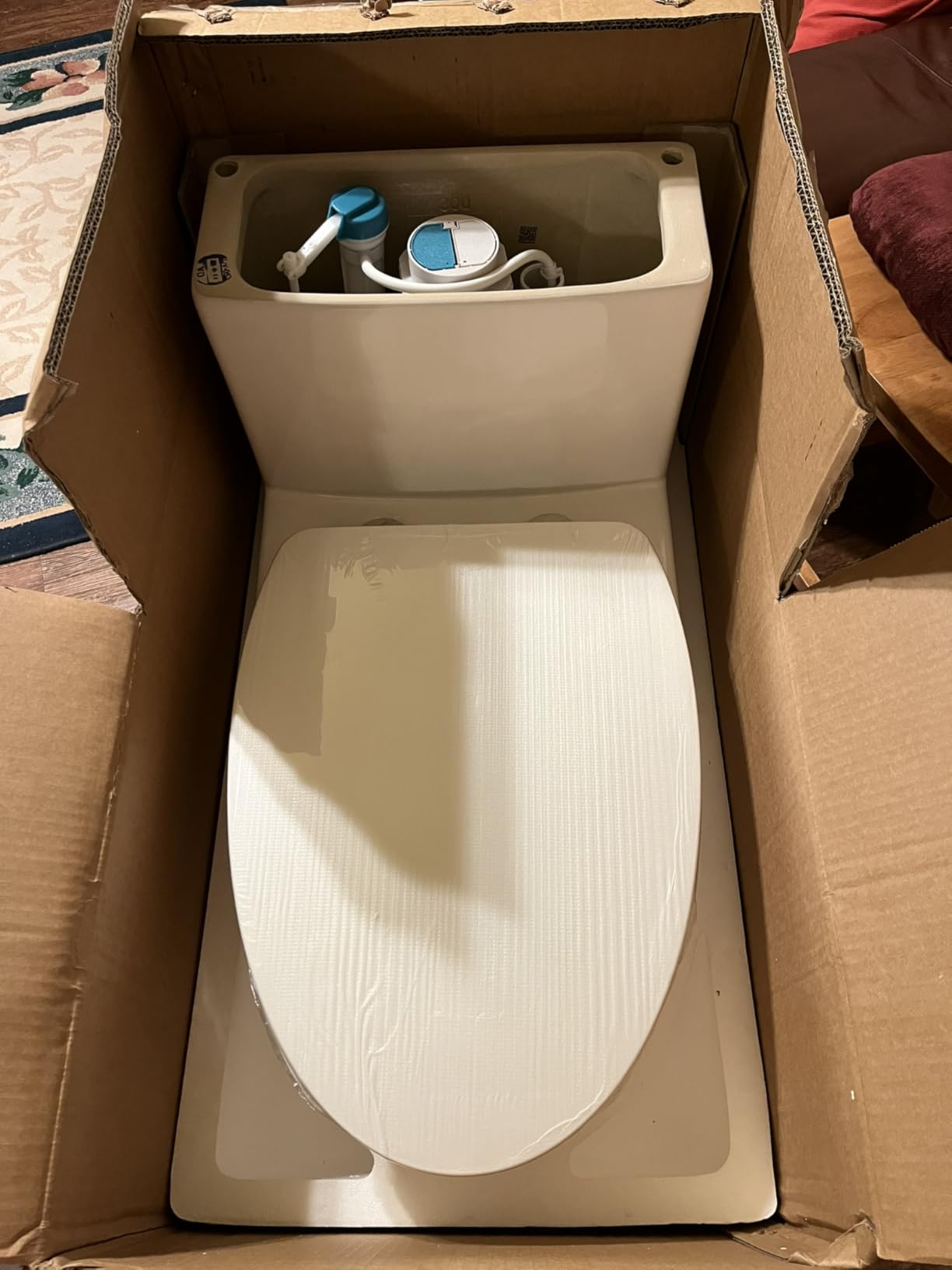 DeerValley Elongated One-Piece Toilet with ADA Chair Height Seat, DV-1F0437 | Dual Flush High Efficiency 1.1/1.28 GPF, MAP 1000g, Rimless Bowl Modern Ceramic Toilet for Bathroom, Easy Clean, 12