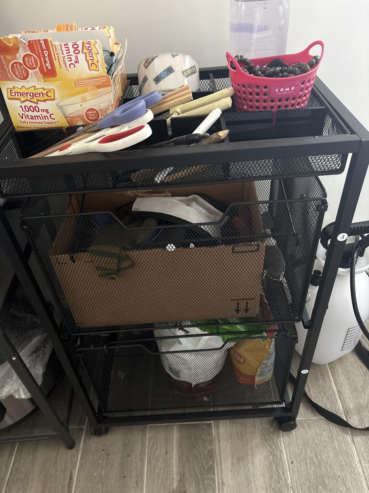 Rolling File Cart with 3 Storage Drawers, Under Desk Filing Cabinet with DIY Divider, Hanging File Folder Organizer on Wheels customer photo 1