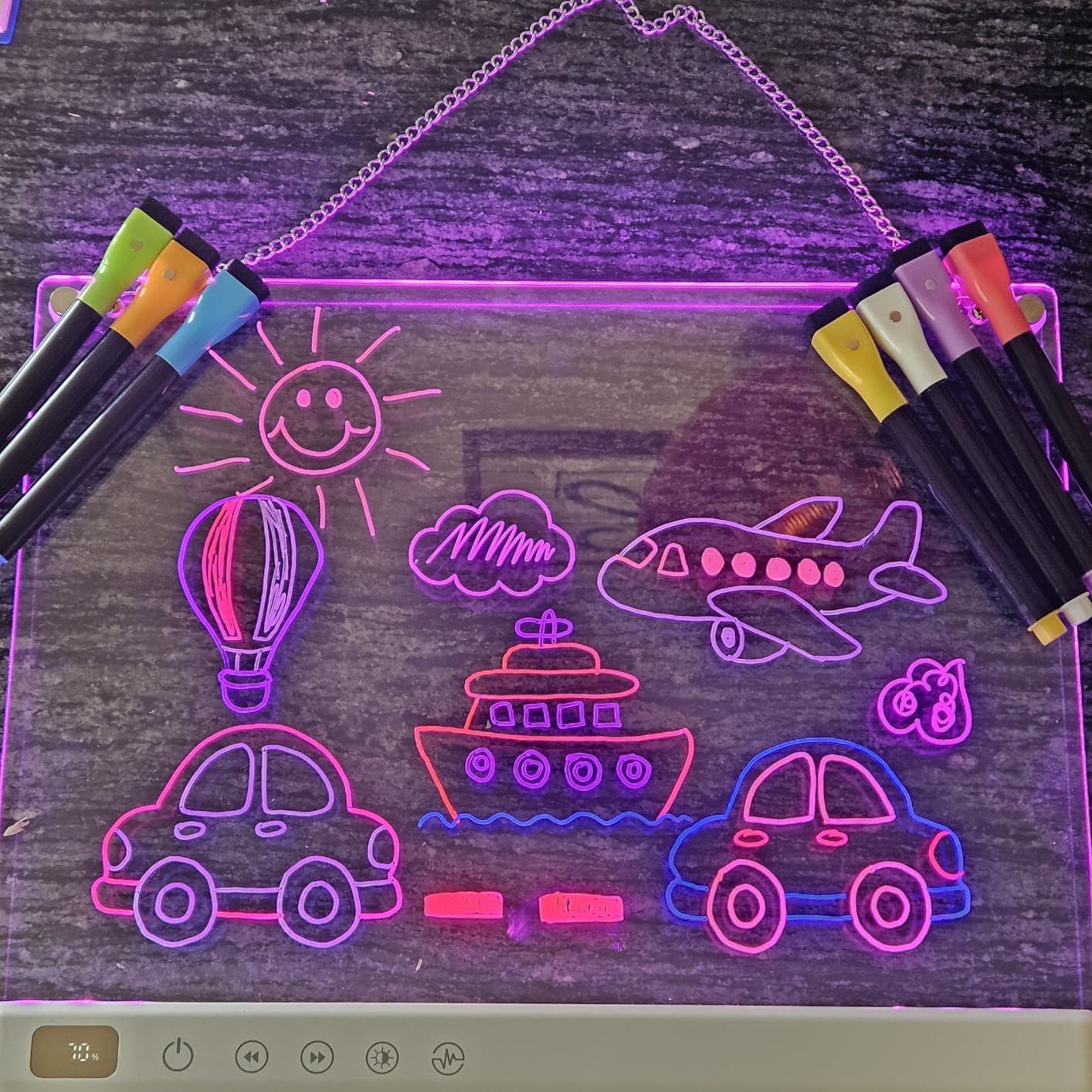 Led Drawing Board with 13 Light Effects, 16