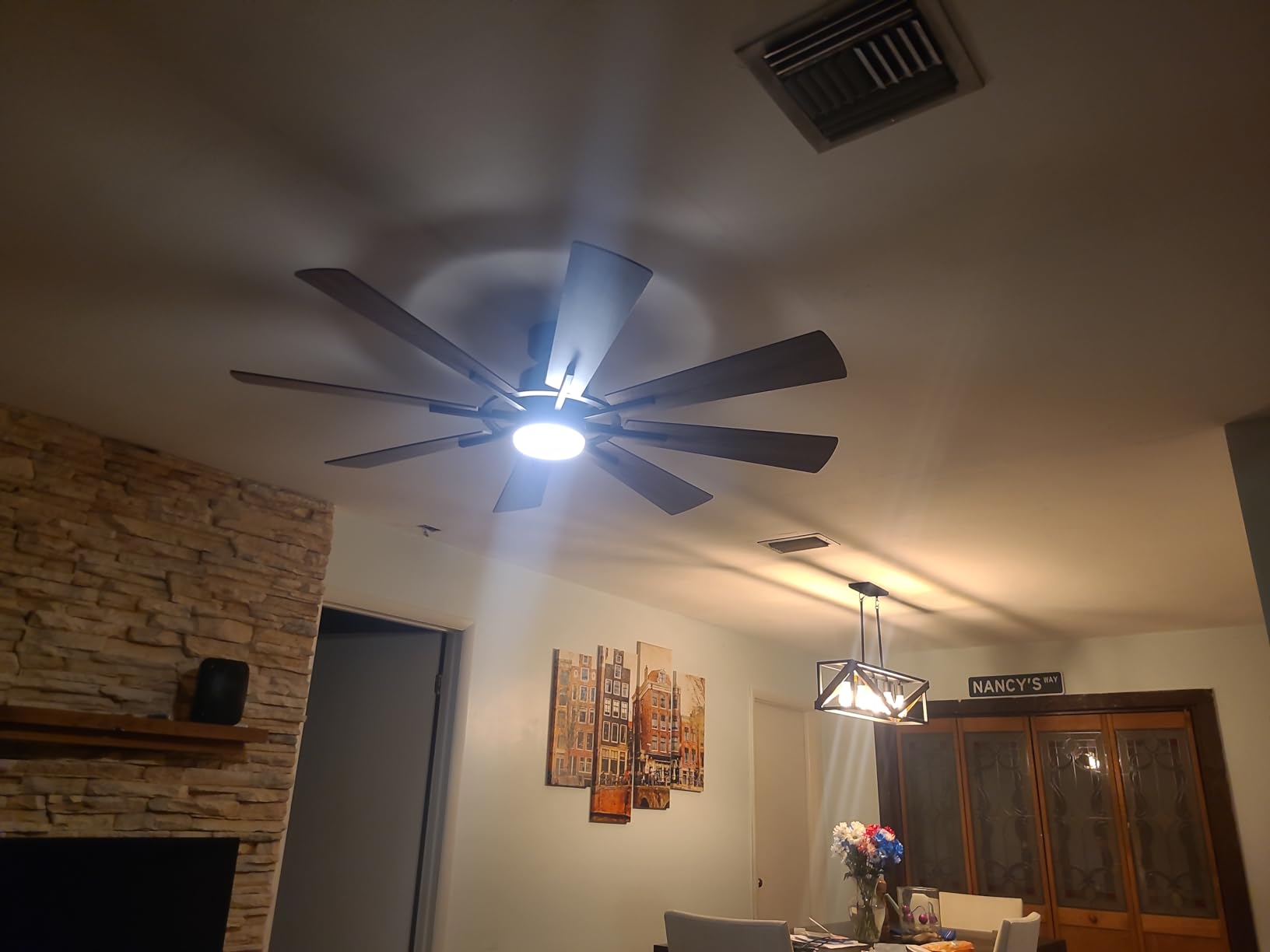 120 Inch Ceiling Fans Without Lights, Large Industrial HVLS Fan, 36000 CFM | 6-Speed Reversible DC Motor with Remote, 6 Aluminum Blades for Commercial Shop, Garage, Barn, Patio, Covered Outdoor Spaces customer photo 1