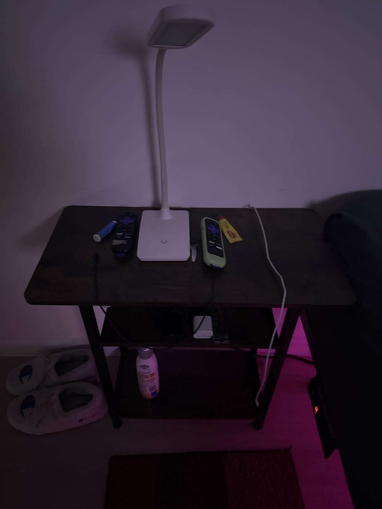 Simple Trending C Shaped Side Table, End Table Set of 2, Sofa Couch Table TV Tray for Living Room, Small Space, Rustic Brown customer photo 2