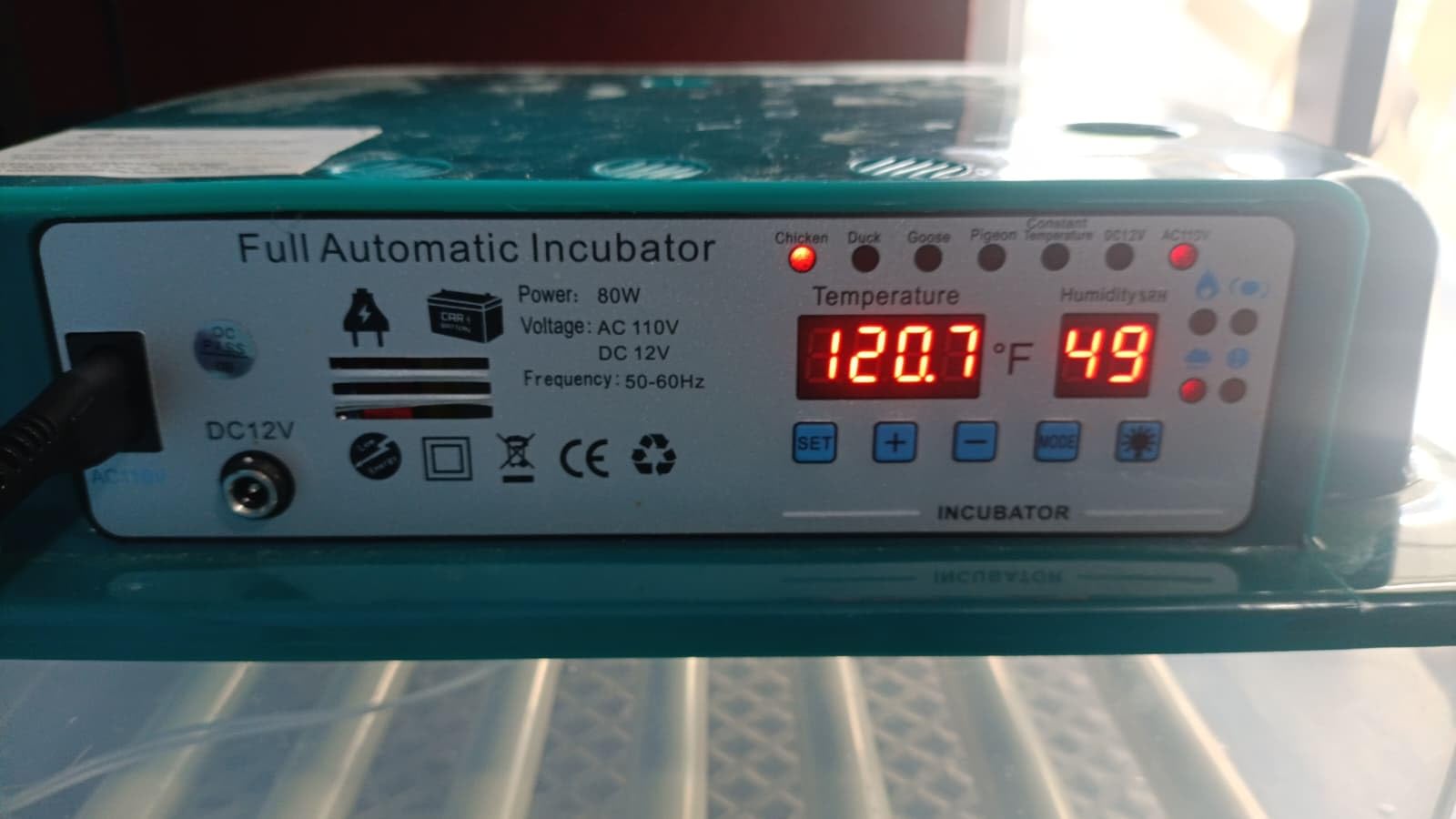CoInceptus 36 Eggs Incubators for Hatching Eggs,Egg Incubator with 4 Automatic Incubate Mode,Chicken Incubator with Automatic Egg Turning Humidity Display,Quail Egg Incubator with Egg Candle customer photo 1