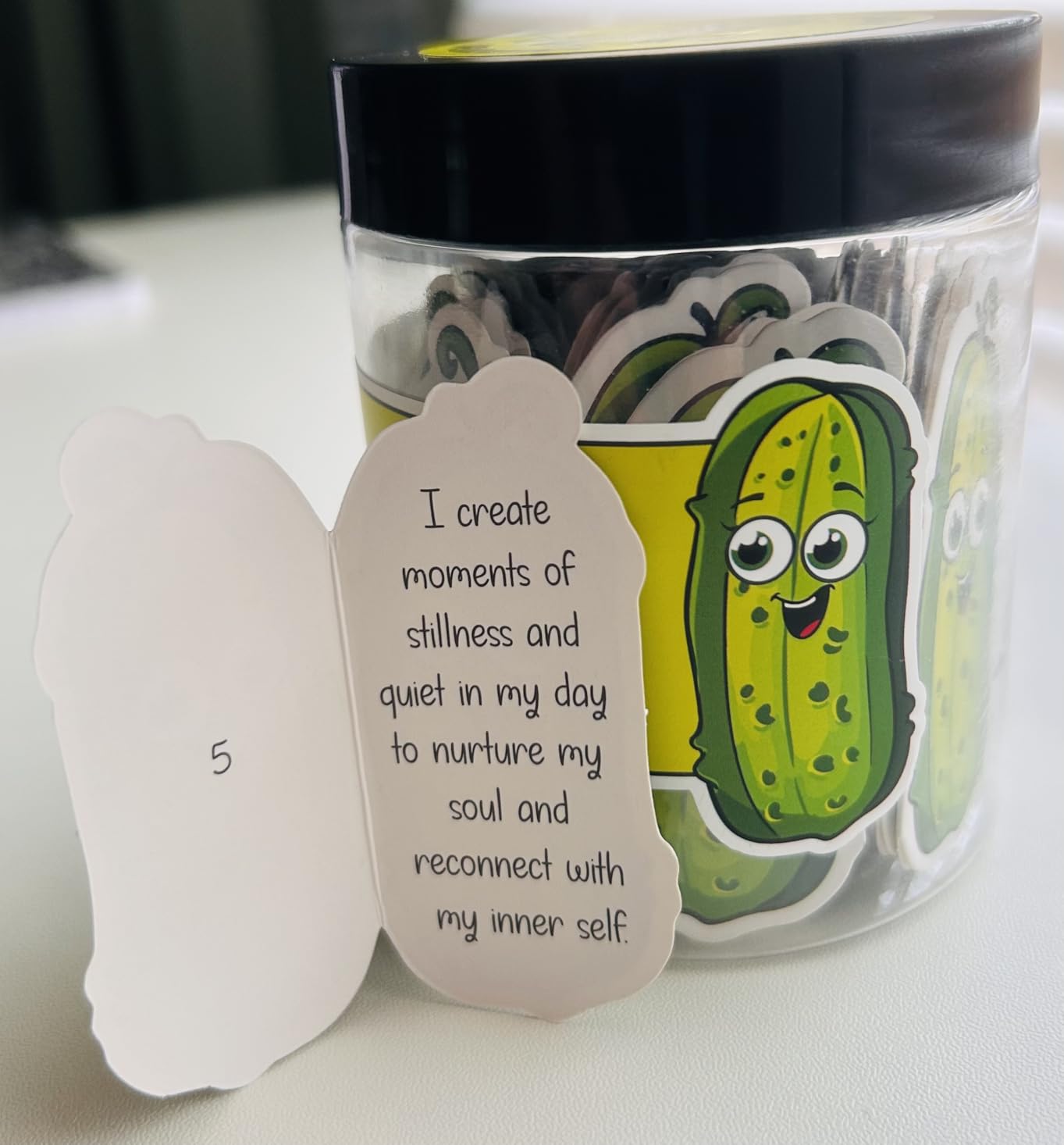 Positive Pickleball Jar With 60 Affirmation Cards, Emotional Support, Funny Pickleball Gifts for Women, Cute Pickleball Ball Paddles Decorations customer photo 2