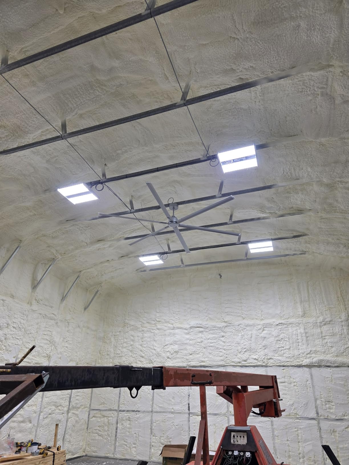 120 Inch HVLS Industrial Ceiling Fan No Lights, Extra Large Commercial Ceiling Fan with Aluminum Blades, Reversible DC Motor, Remote Control, Big Assed Heavy Duty for Shop Warehouse Gym Garage customer photo 1