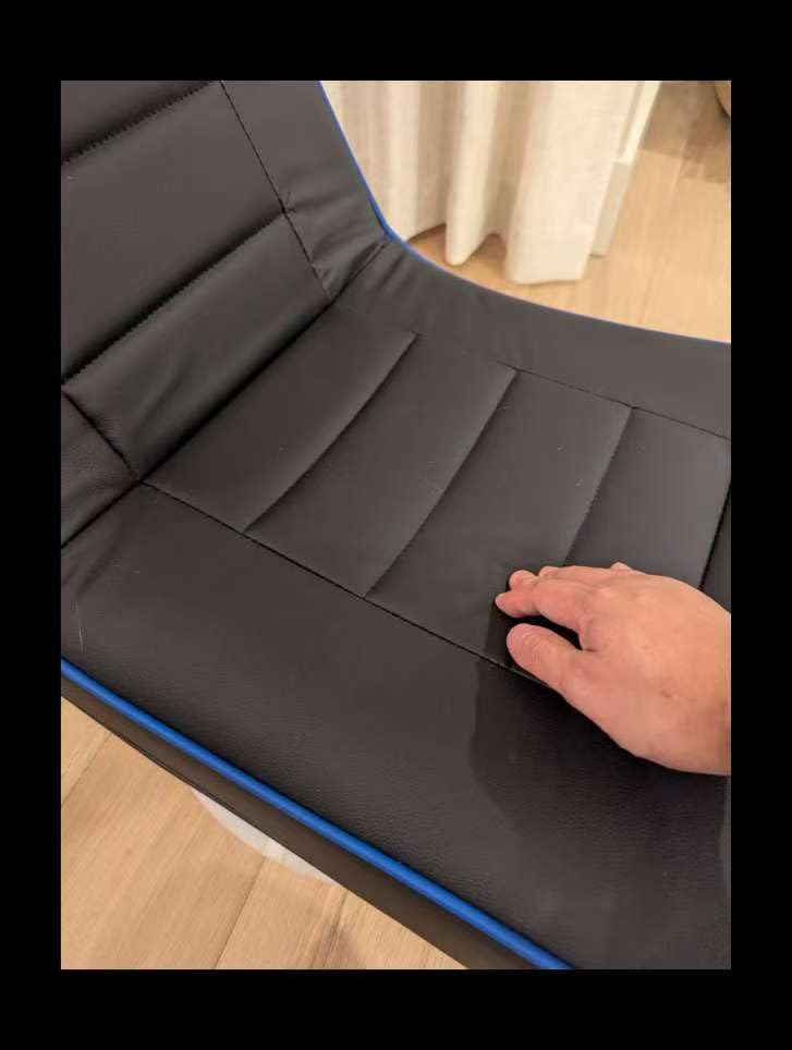 GTPLAYER Floor Gaming Chair Foldable Swivel Floor Chairs for Kids Boys Comfy Video Game Seat with 360° Multipurpose for Gamers, Bedroom or Game Room(Black-Blue) customer photo 1