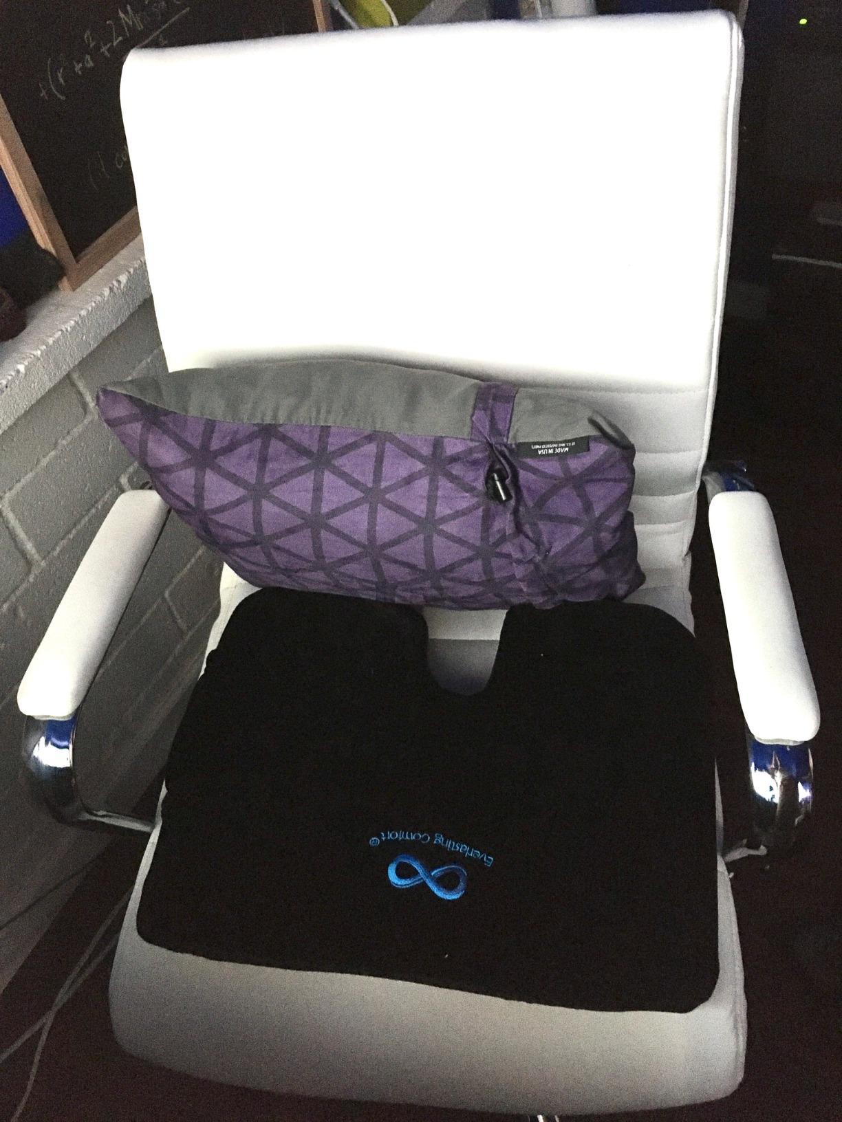 Everlasting Comfort Car Seat Cushion for Driving - Orthopedic Car Cushion for Office, Travel, Gaming Chair Memory Foam Driver Booster for Short People, Non-Slip, Washable Cover, Back & Sciatica Relief customer photo 2