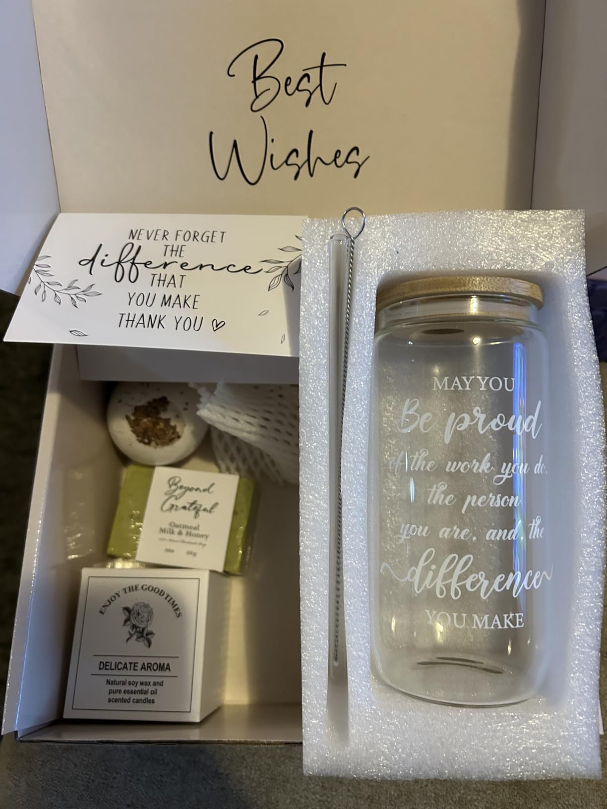 iAOVUEBY New Beginnings Gift Box for Women, Farewell Goodbye Gifts for Coworkers Leaving Job, Going Away Gifts for Friends, New Job Graduation Retirement Divorce Congratulations Gift for Women Her customer photo 1