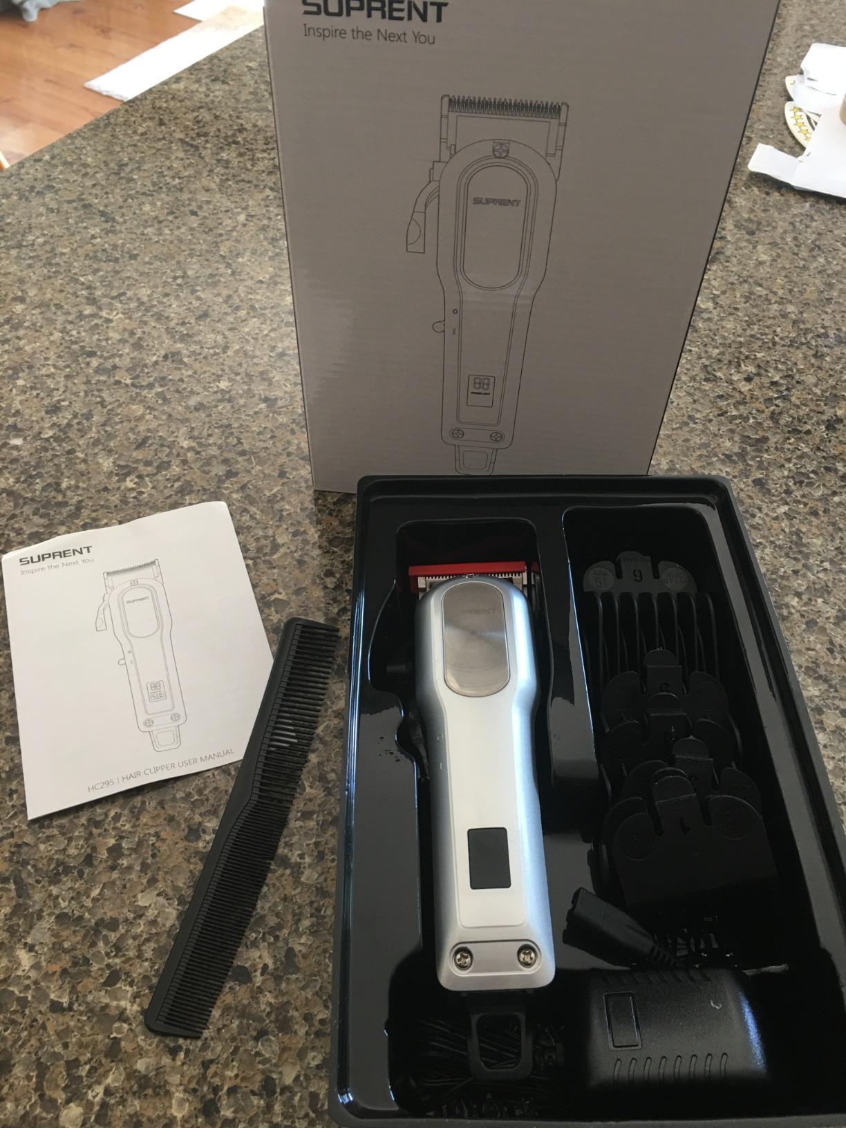 SUPRENT Fangs Professional Barber Clippers - High-Performance 13,000 RPM Vector Motor Hair Clipper Barber Trimmer Set, Professional Haircutting Kit with AI Speed Control, Patented U-Teeth Blade (PINK) customer photo 2