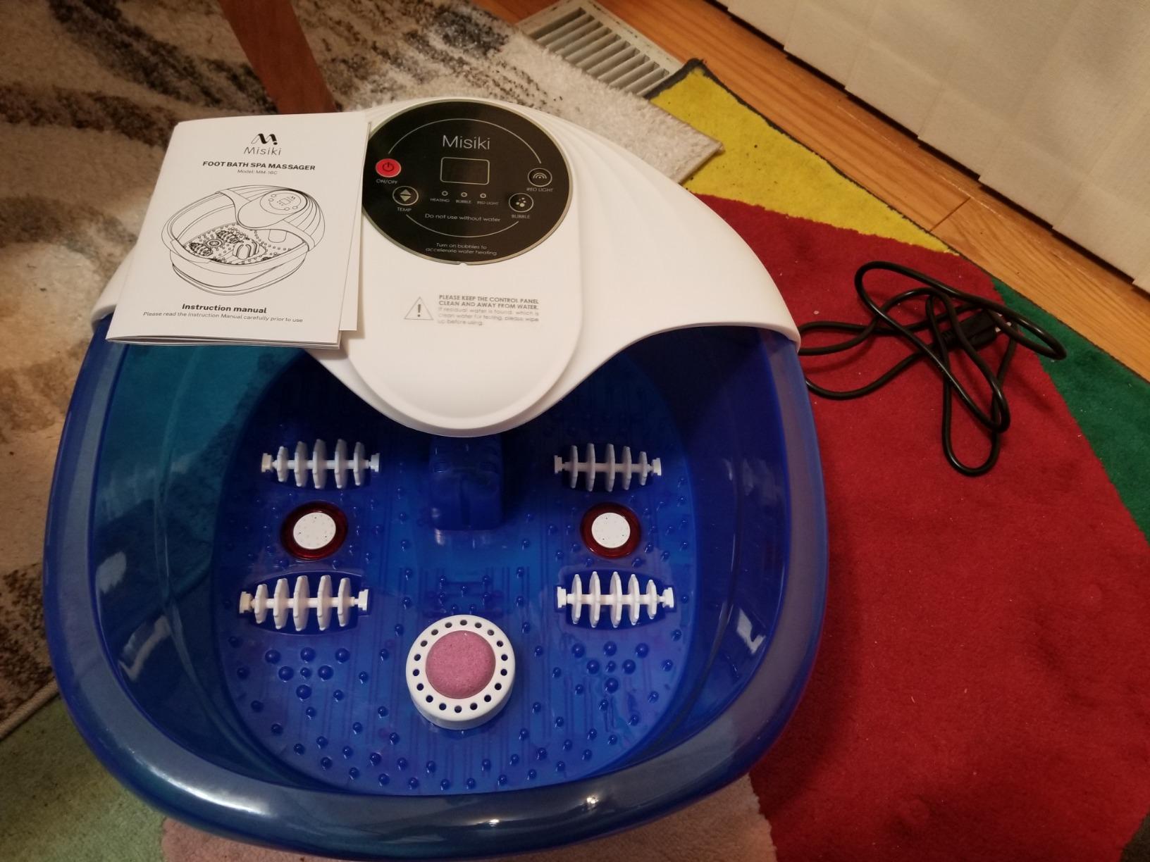 Collapsible Foot Spa Bath with Heat, Fits Men Size 12 (Royal Blue) customer photo 2