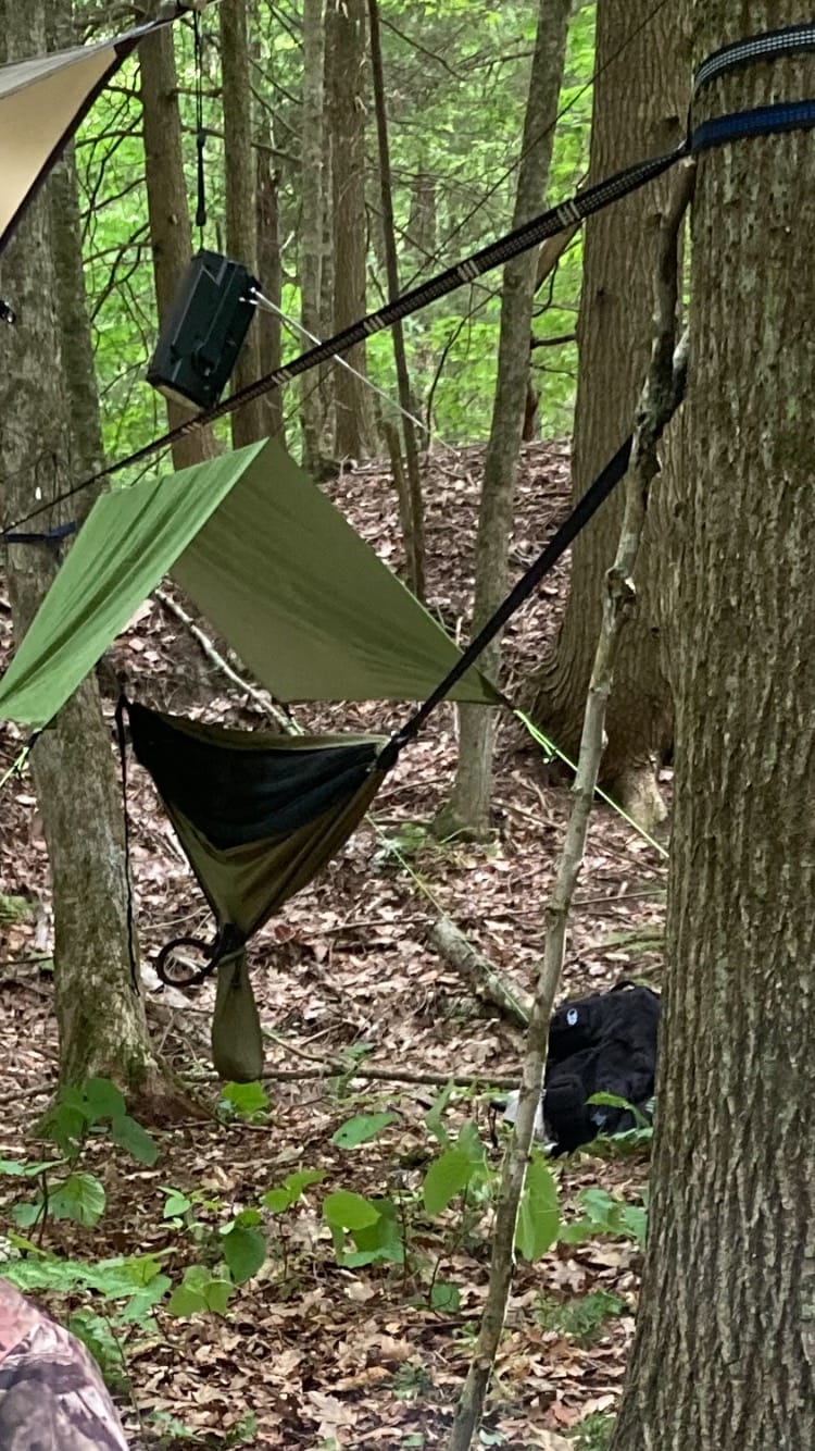 Camping Hammock with Rain Fly Tarp Mosquito Net Heavy Duty Tree Straps Portable Double Parachute Hammock Tent Waterproof Rainfly Set 660lbs Maximum Weight customer photo 2