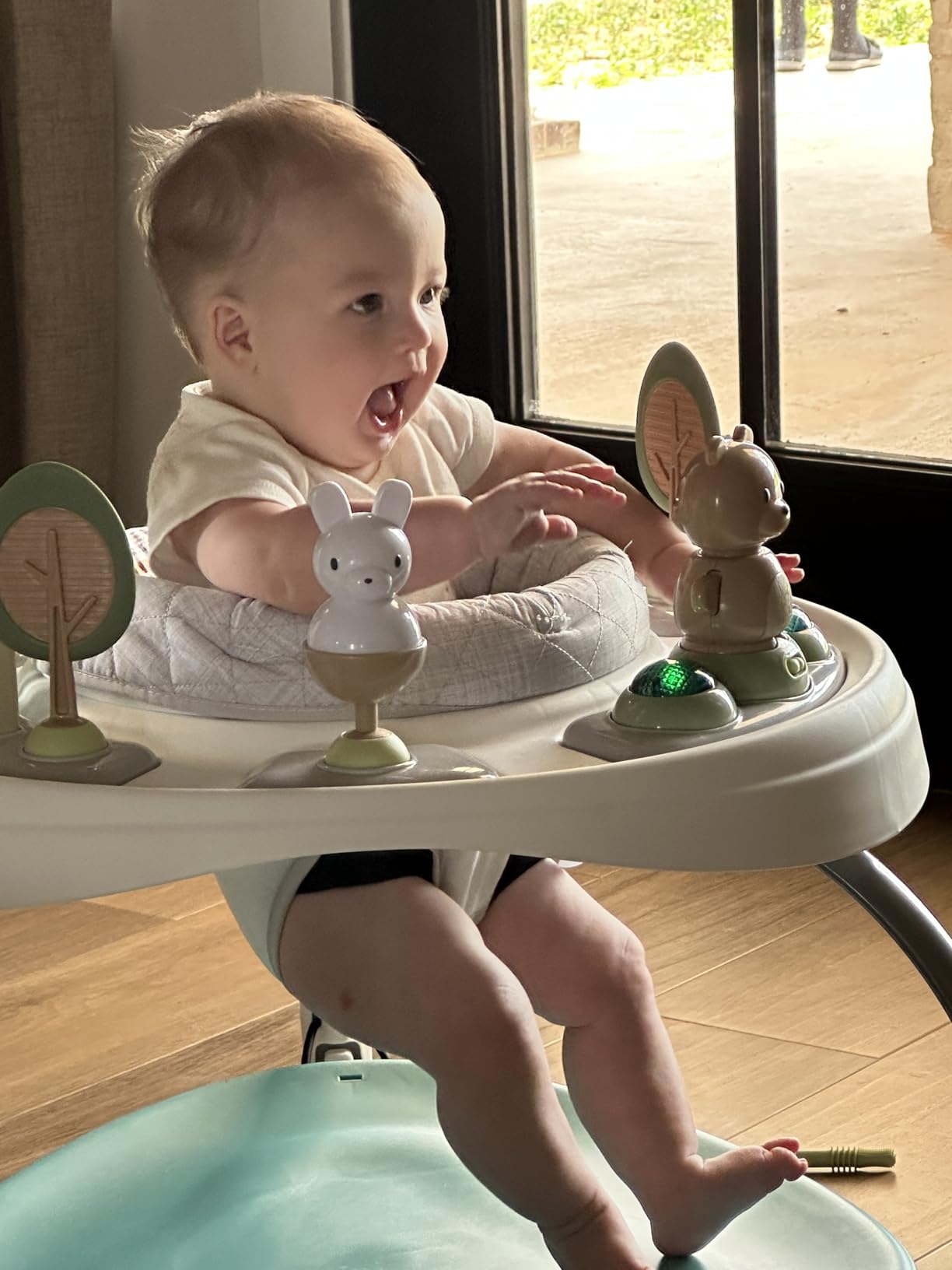 Ingenuity 3-in-1 Baby Jumper and Activity Center with Lights and Sounds – Converts to Toddler Play Table, 4 Adjustable Heights, Wood Legs, Ages 4 Months to 3 Years customer photo 2