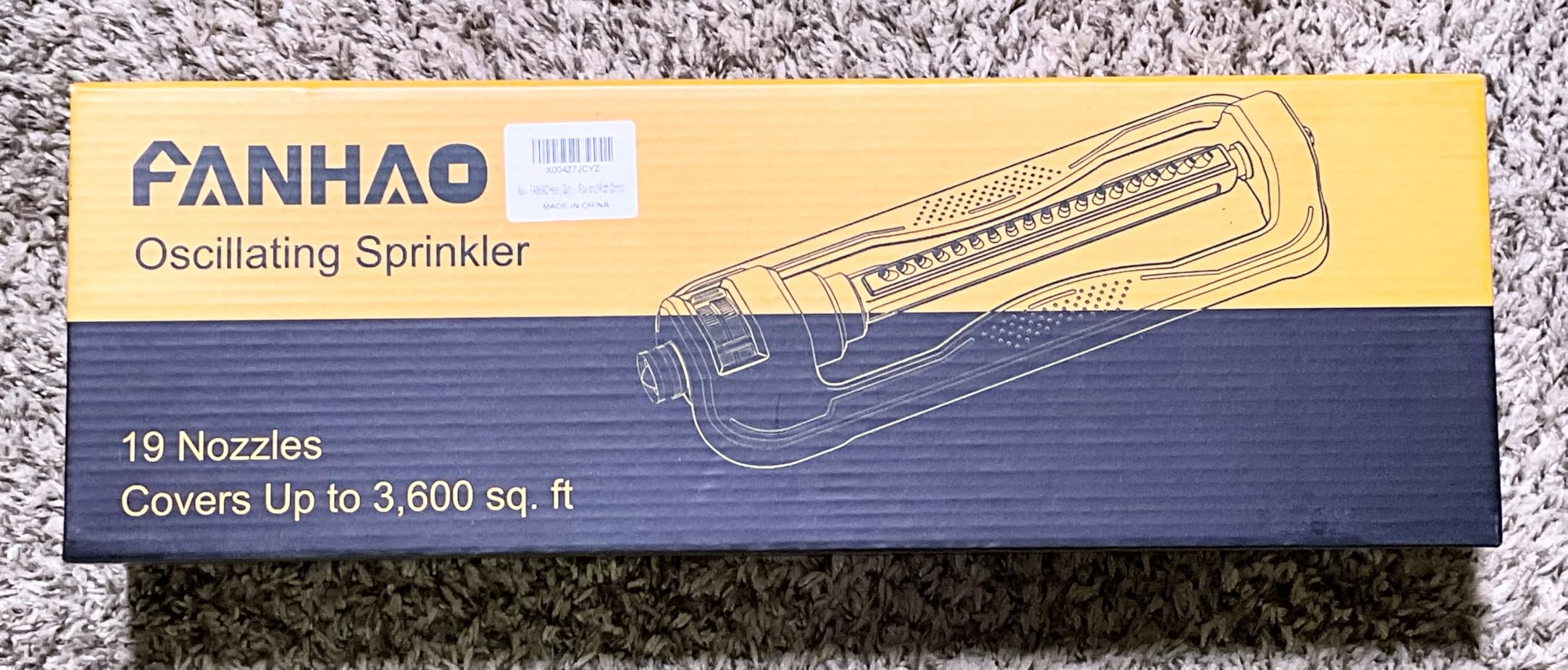 FANHAO Oscillating Sprinkler for Yard, Garden and Flower Beds, Covers Up to 3,600 sq. ft., Durable Lawn Sprinkler with 19 Precision Nozzles, Adjustable Range Watering System customer photo 2