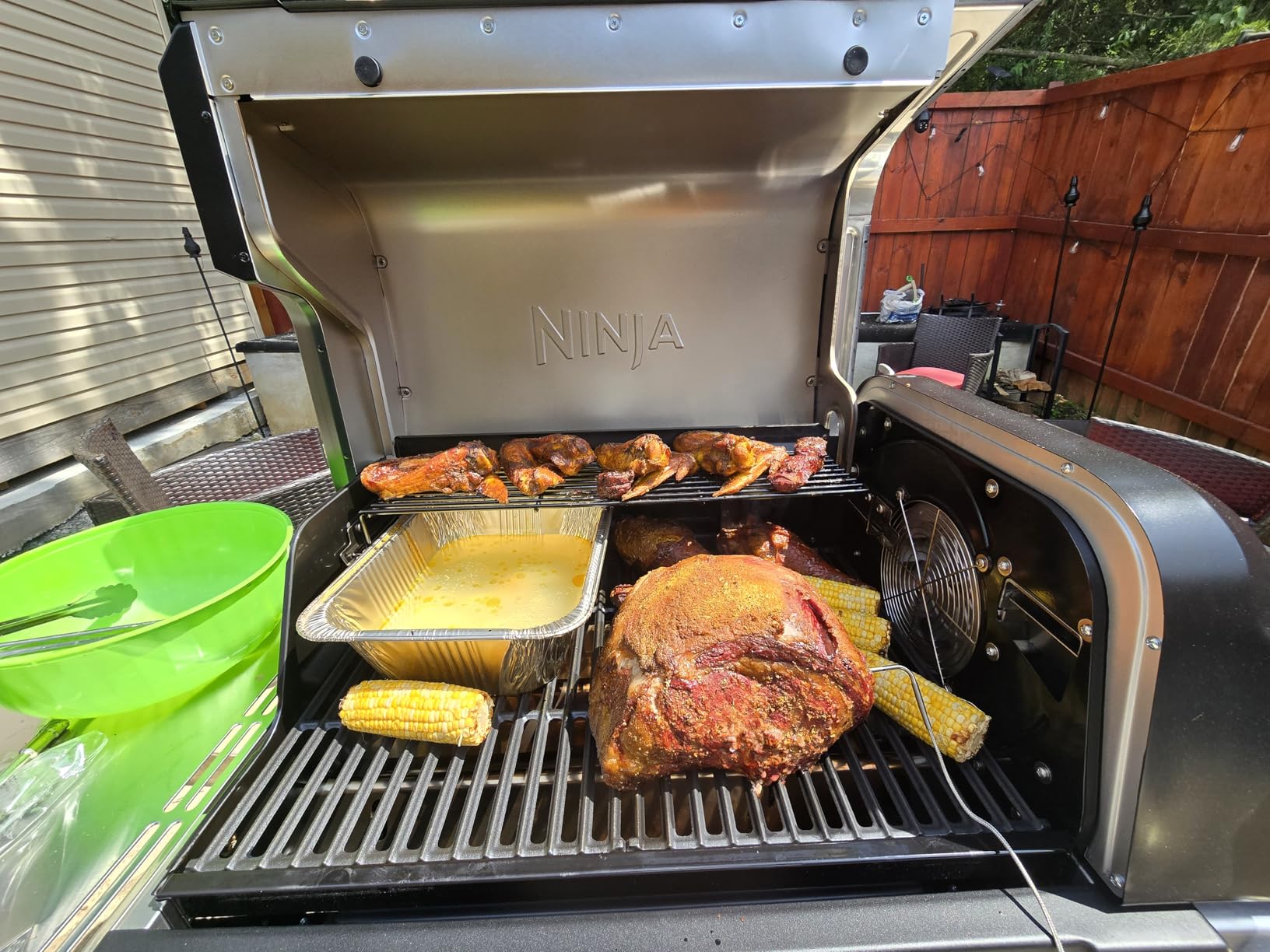Ninja FlexFlame ProConnect Grill & Smoker, 5-in-1, Black/Gold, PG305 customer photo 1