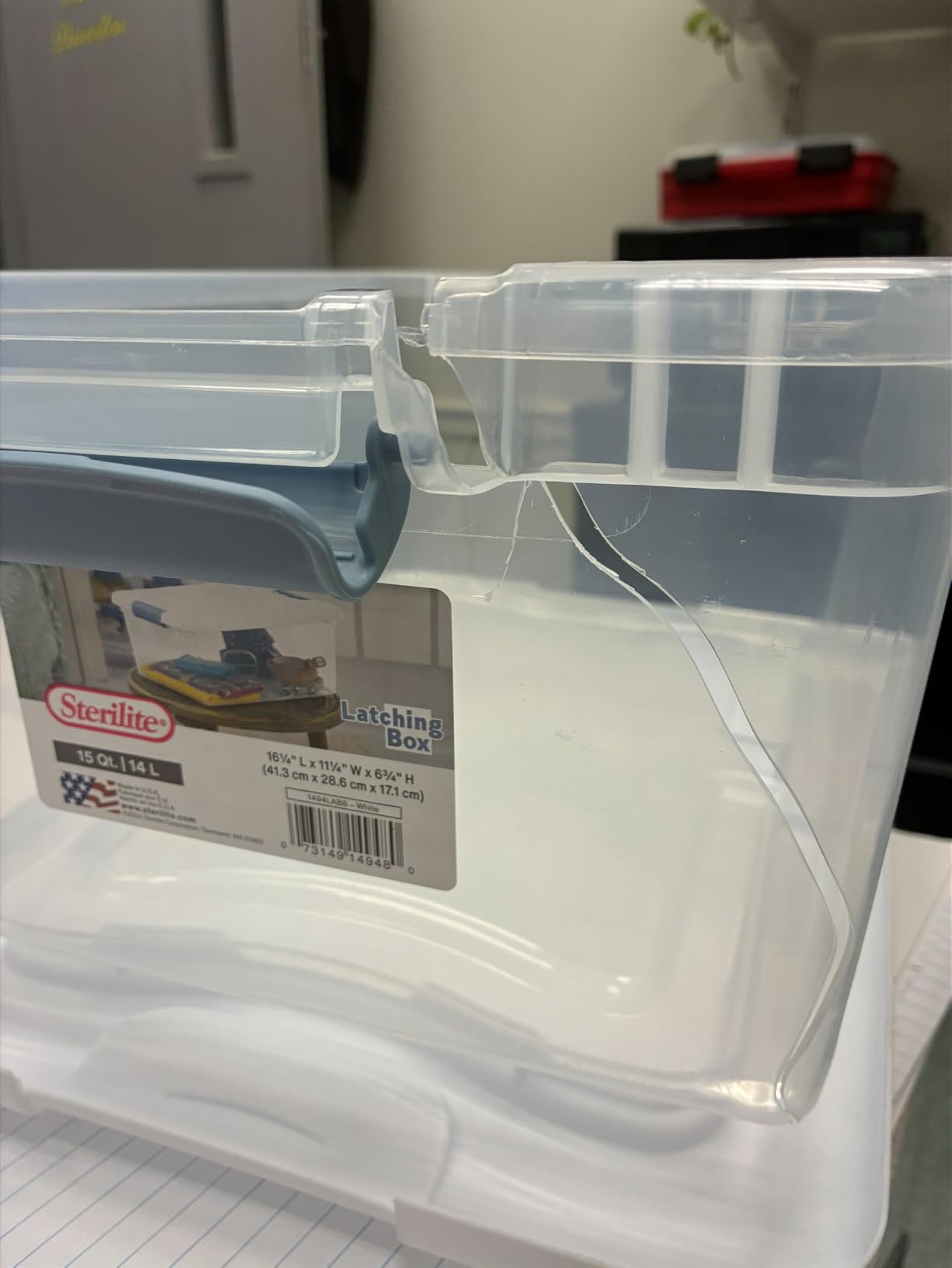 Sterilite Latching Box with Lids for Home and Office, 64 Quart, 4-Pack customer photo 2