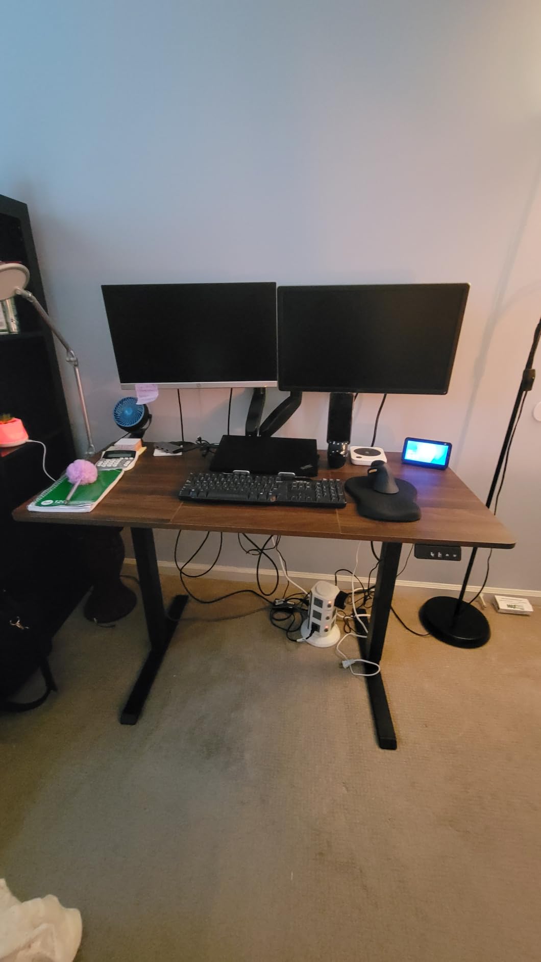 Standing Computer Gaming Office Desk - 48 x 24 Inches Adjustable Stand Up Electric Height Rising Table with Memory Presets customer photo 2