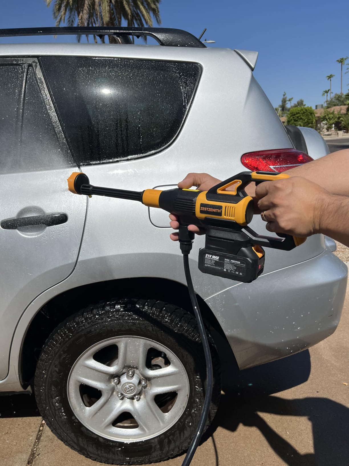 Cordless Pressure Washer Battery Powered, Handheld Cordless Power Washer customer photo 2