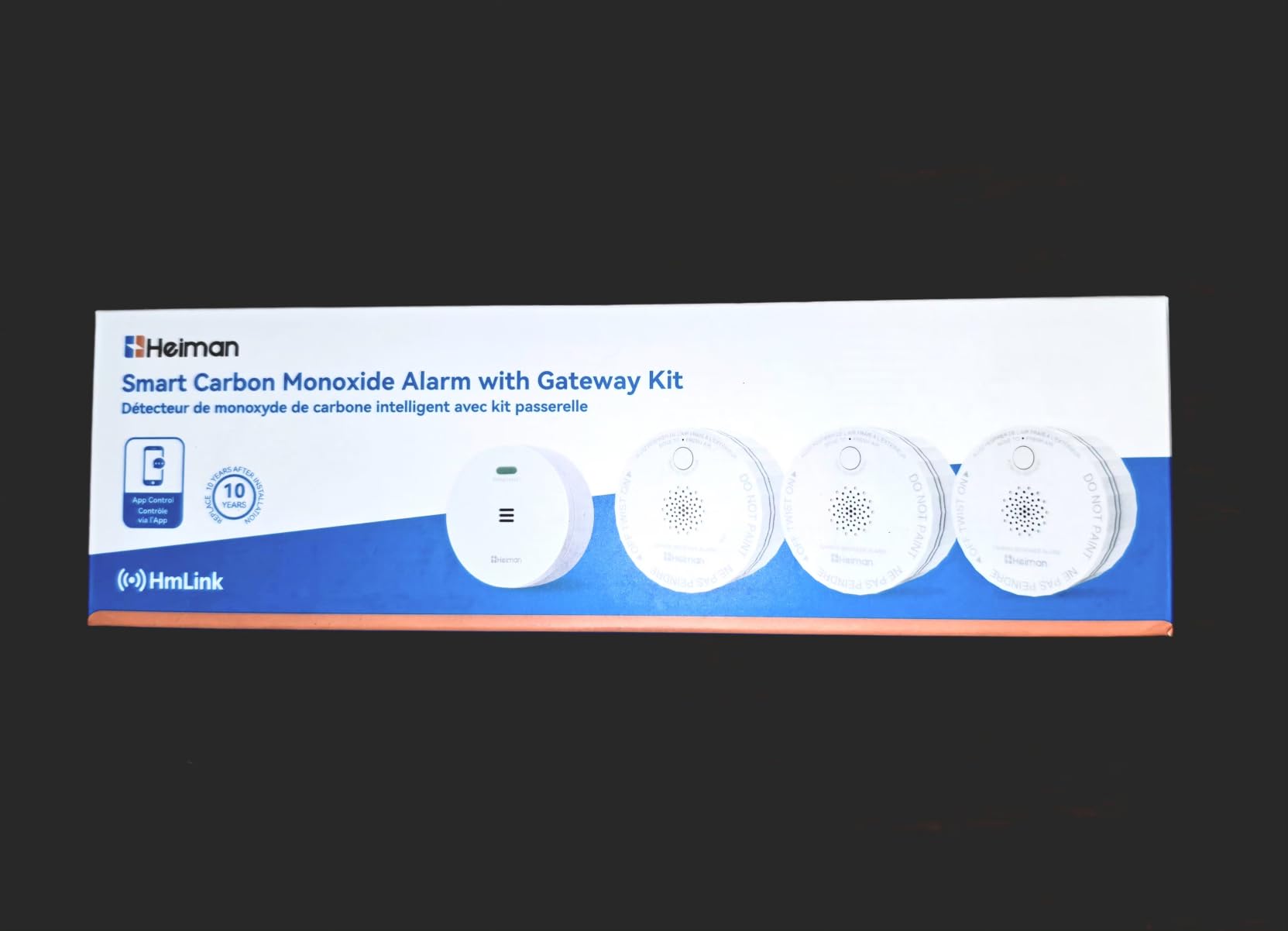 Heiman Smart Carbon Monoxide Detectors, 3-Pack Interconnected, with Gateway | Real-Time APP Alert, 2.4G Wi-Fi, Battery Operated, UL 2034 Latest, 10 Year CO Detector Life, One Sound, All Sound Alarm, C1-R customer photo 1