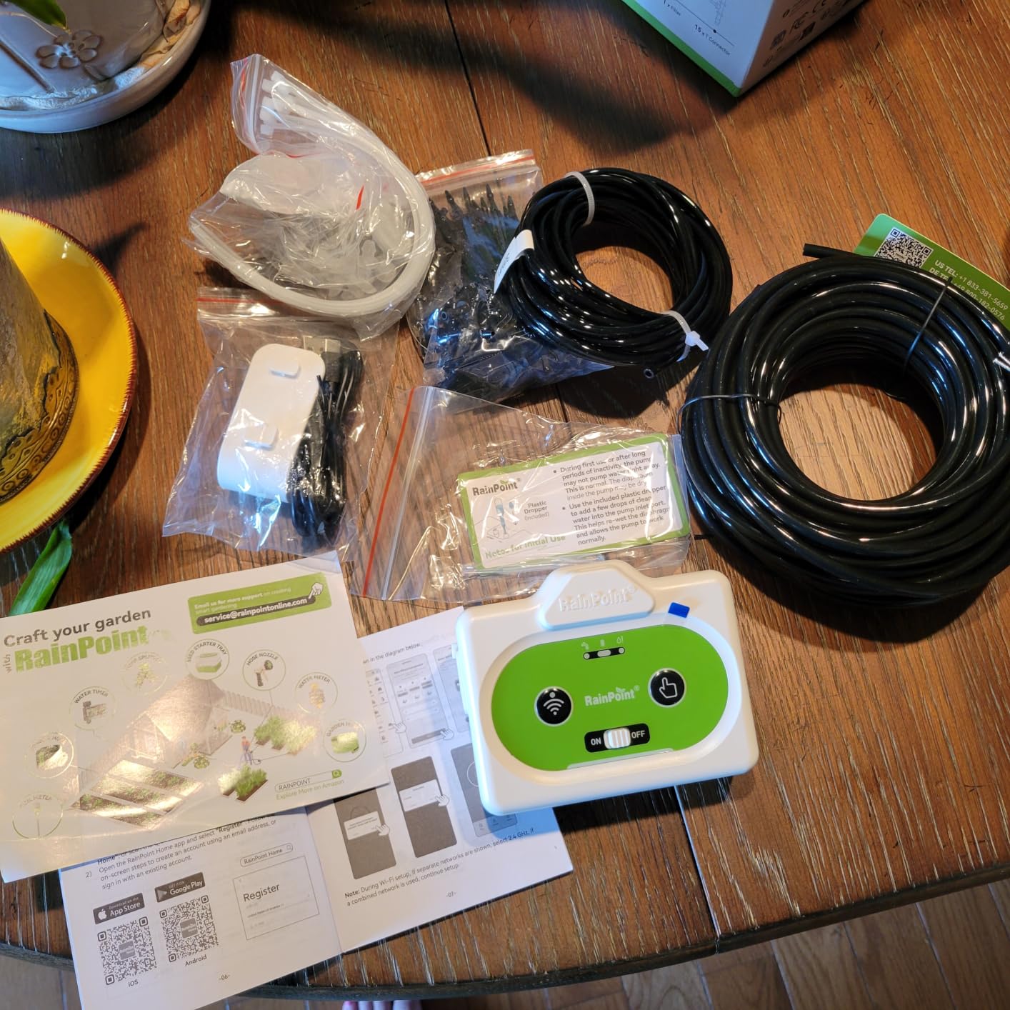 RAINPOINT WiFi Automatic Plant Waterer Indoor, Smart APP Control Drip Irrigation System for Houseplants, Anti-Siphon Vacation Watering Device with 2400mAh Rechargeable Battery (Up to 15 Pots) customer photo 2