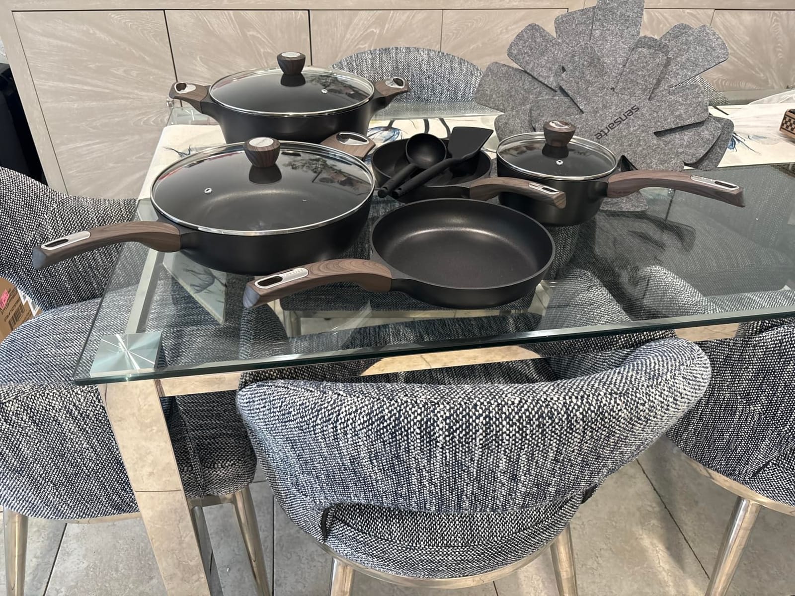 SENSARTE Ceramic Cookware Sets, Pots and Pans Set Non stick, 14 Piece Induction Cookware, Non toxic Healthy Non Stick Kitchen Cooking Set, with Frying Pans Set, PFAS PTFE PFOA PFOS Free customer photo 2
