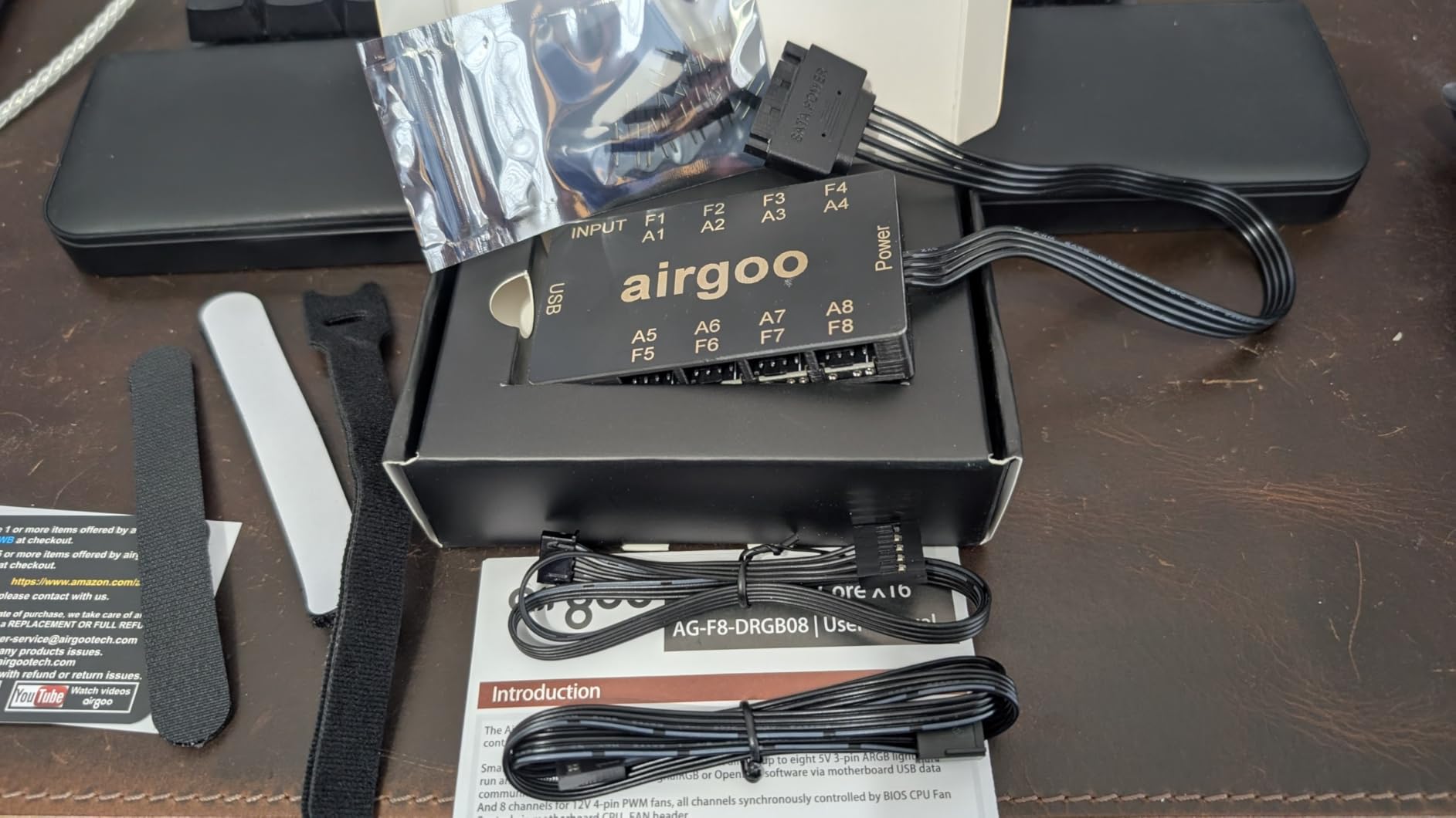 Airgoo 2-in-1 8-CH ARGB Controller & PWM Fan Hub Support SignalRGB OpenRGB | SATA Powered ARGB Fan Hub, Compact Size with Strong Built-In Magnets customer photo 1