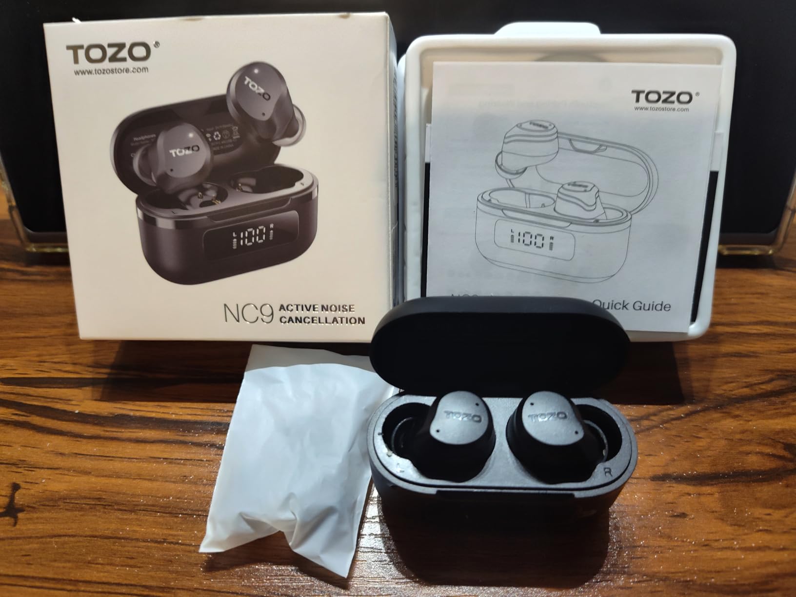 TOZO NC9 Hybrid Active Noise Cancelling Wireless Earbuds, 60H, LED Display, 6 Mic ENC Clear Calls, Deep Bass Sound, IPX8, in Ear Bluetooth 5.3 Headphones, 32 EQs via APP, Comfort Fit Ear Buds customer photo 1