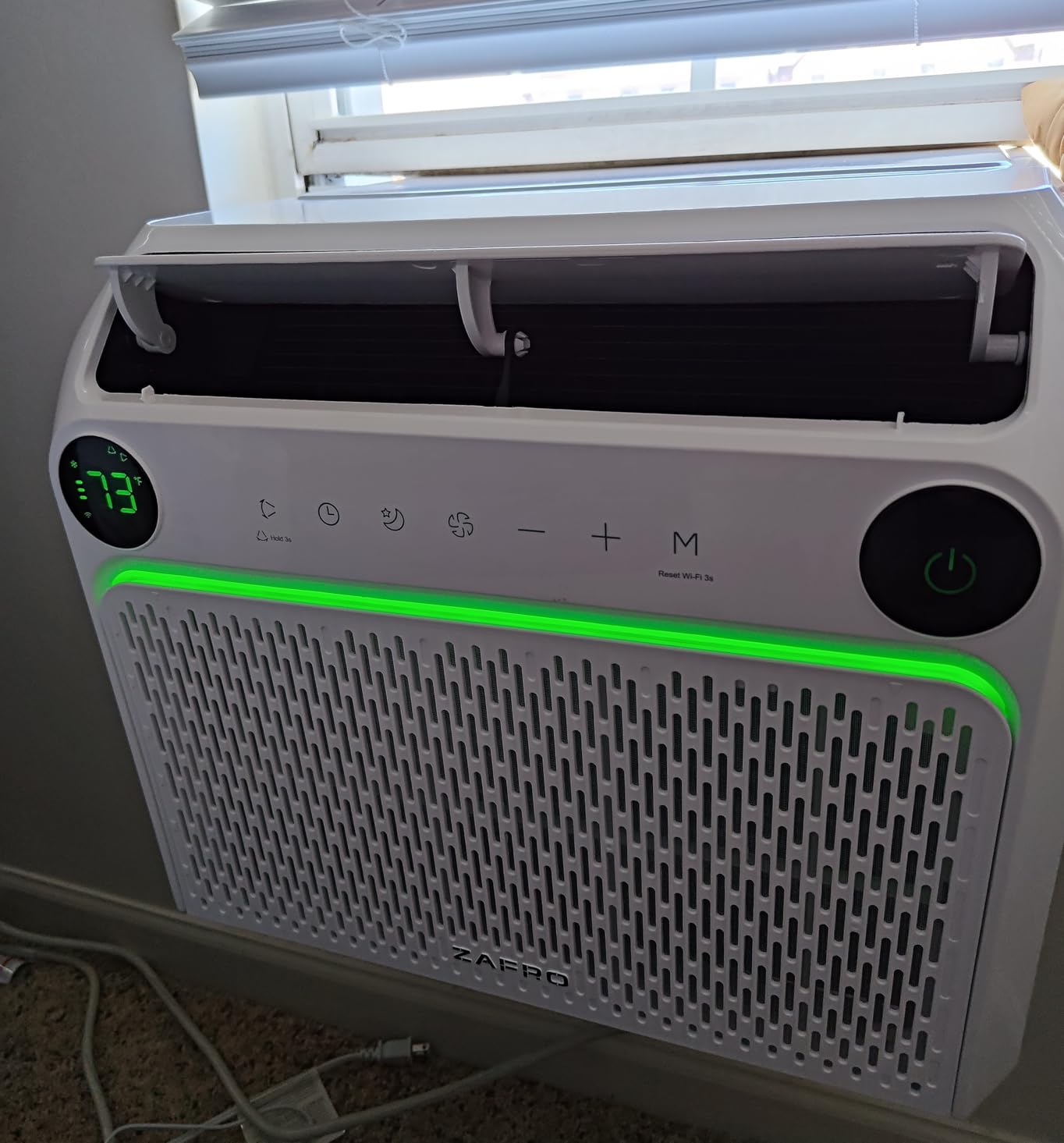 ZAFRO U Shaped Inverter Window Air Conditioner, Ultra Quiet (32dB), 10000BTU ASHRAE (6200 BTU DOE) Smart Air Conditioner Window Unit, App/Voice/Remote, Saddle Window AC Unit with Cool/Dry/Fan Modes customer photo 1