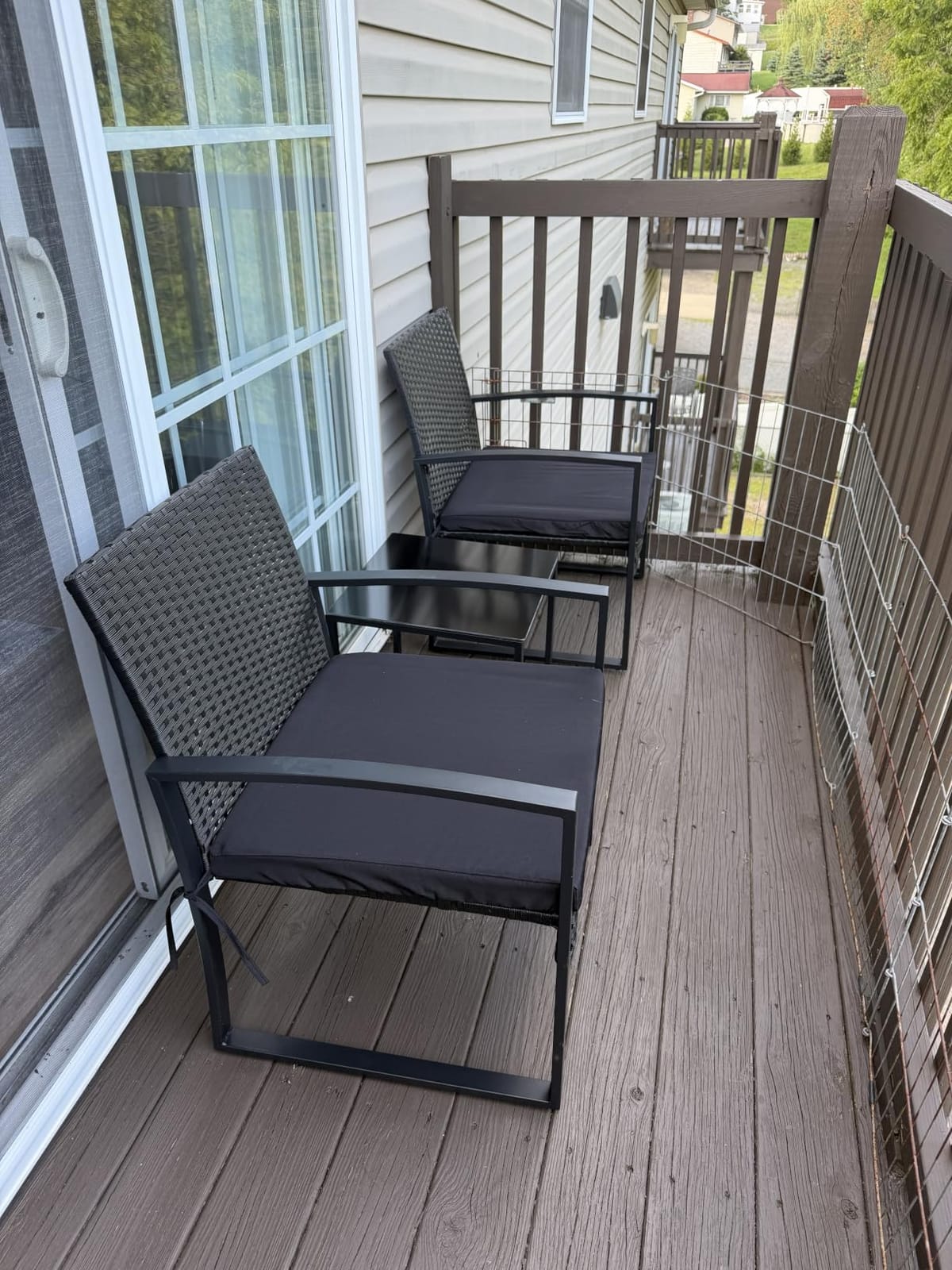 Murago Outdoor 3-Piece Wicker Bistro Set, Patio Conversation Set customer photo 1