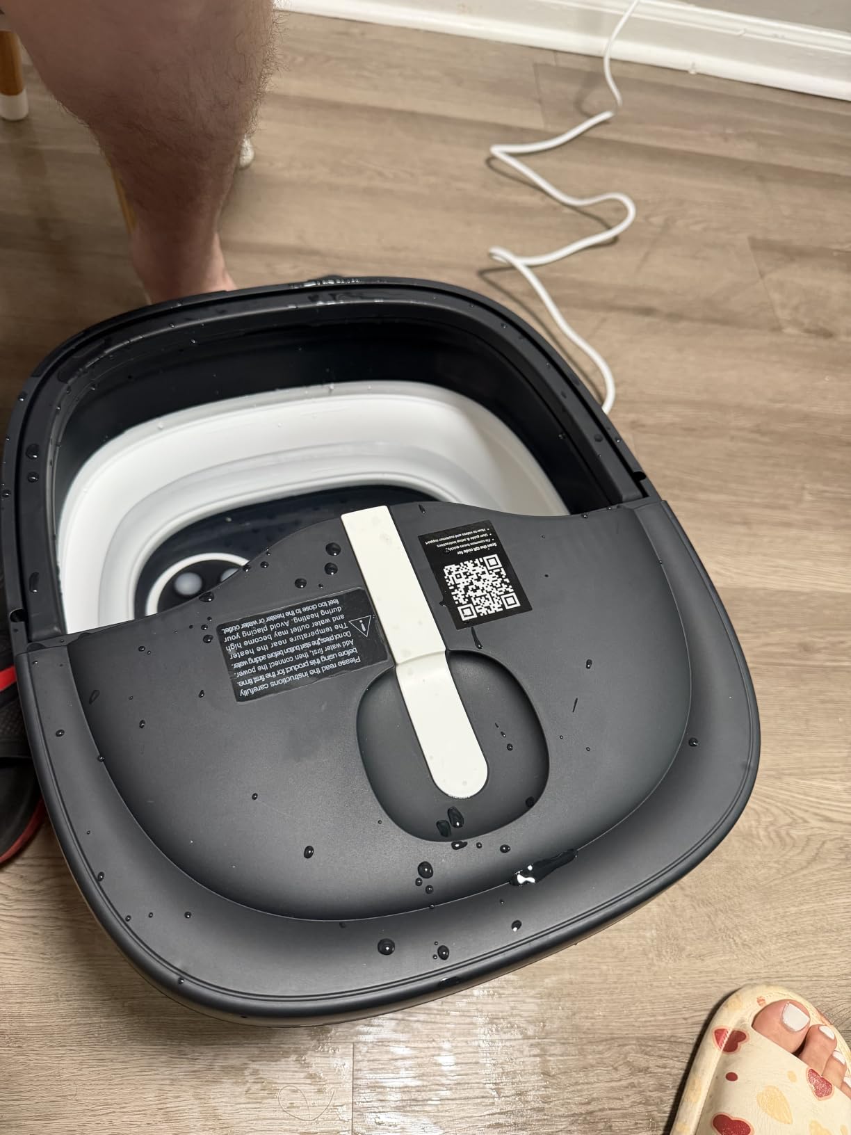 Collapsible Foot Spa Electric Rotary Massage with Heat, Bubble, Remote customer photo 2
