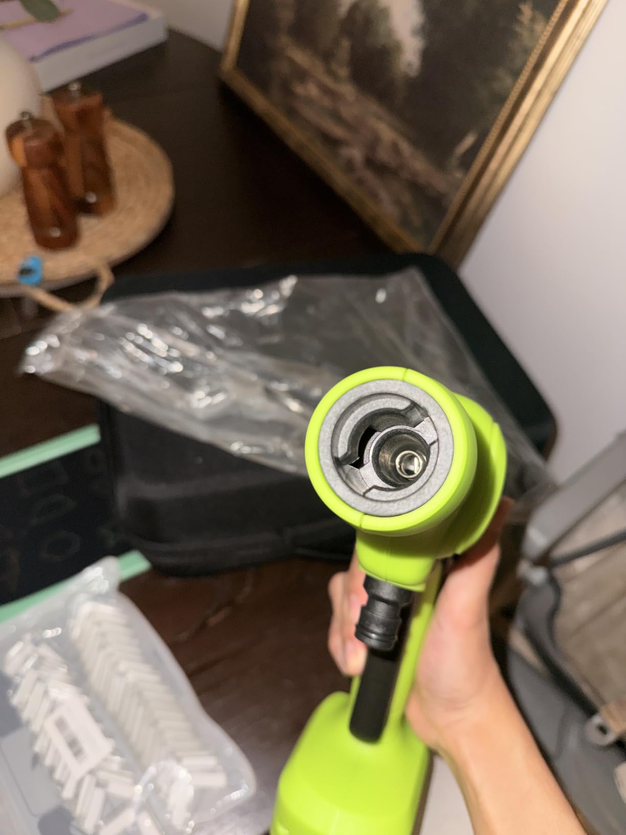 Cordless Portable Washer, 1480 PSI Battery Operated Washer with All-Copper Motor, Battery, 23FT Hose, Storage Bag; Handheld Washer; Lightweight Car Washer for Home, Garden (Ranger Green) customer photo 1