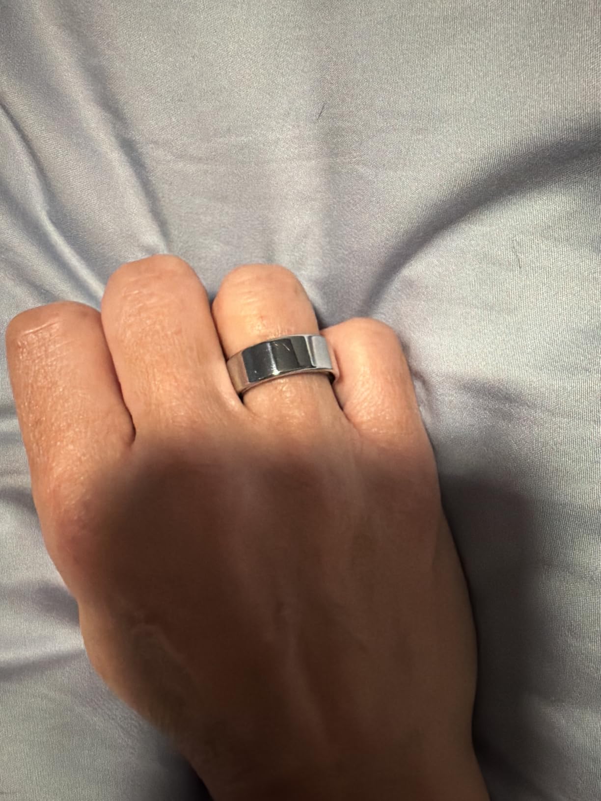 New Smart Ring Health Tracker for Women & Men, Sleep Exercise Health Monitoring, Daily Tracking, iOS/Android Compatible, IP68 Waterproof, No Subscription Required, 5-Day Battery Life (Silver, 8) customer photo 2