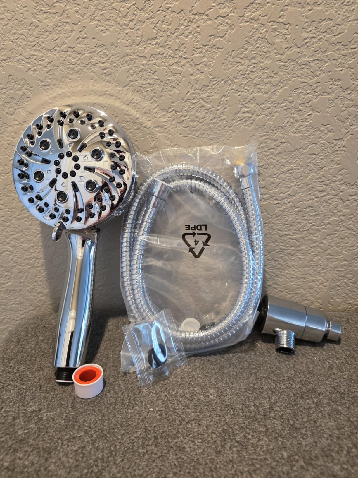 Handheld Shower Head High Pressure – Magnetic Holder,10 Spray Modes with Power Wash for Pets&Tile&Toilet, Filtered for Softer Skin & Shinier Hair, 1.8GPM, Stainless Steel Hose customer photo 1