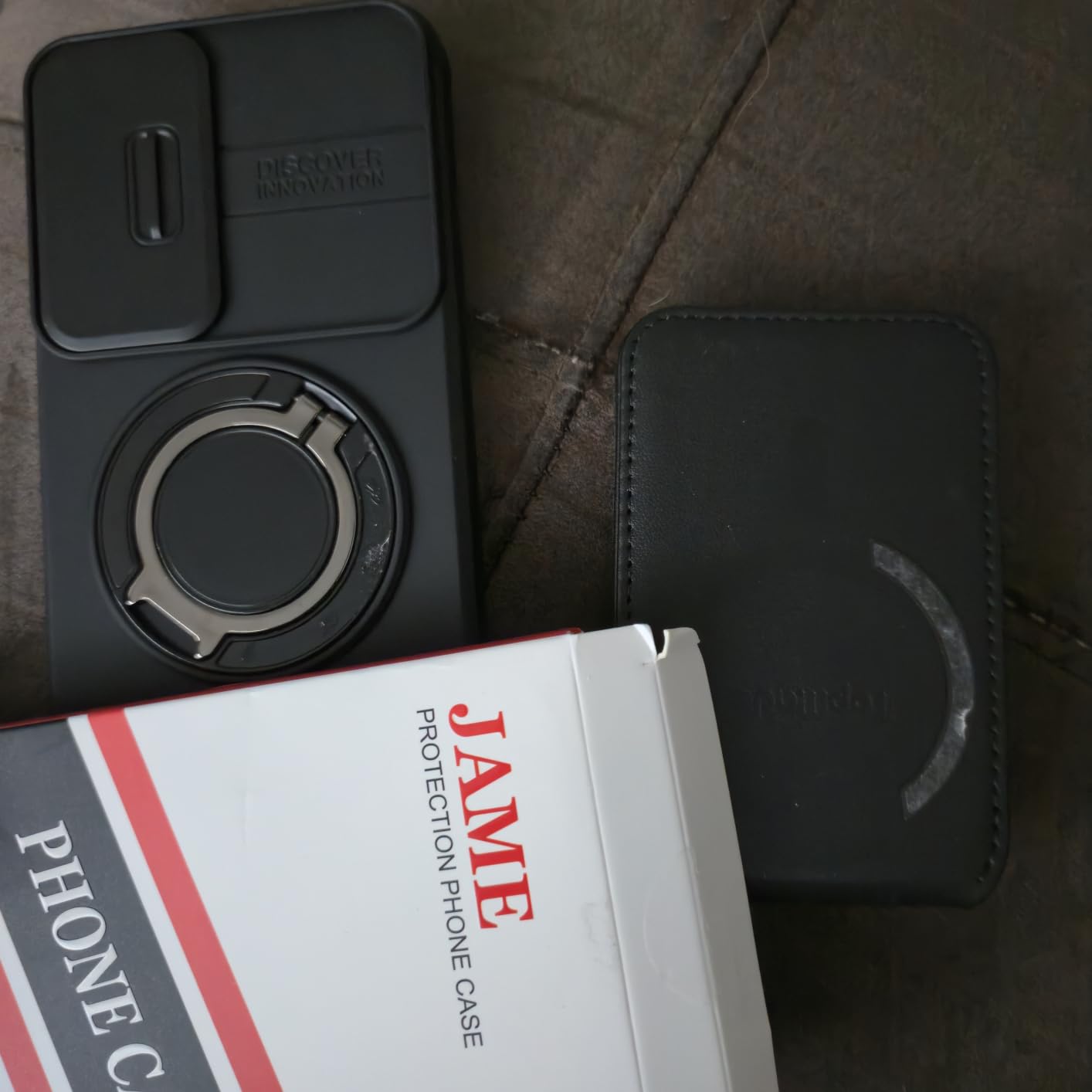 JAME for Samsung Galaxy S24/S25 Case with Ring Stand & Slide Camera Cover customer photo 2