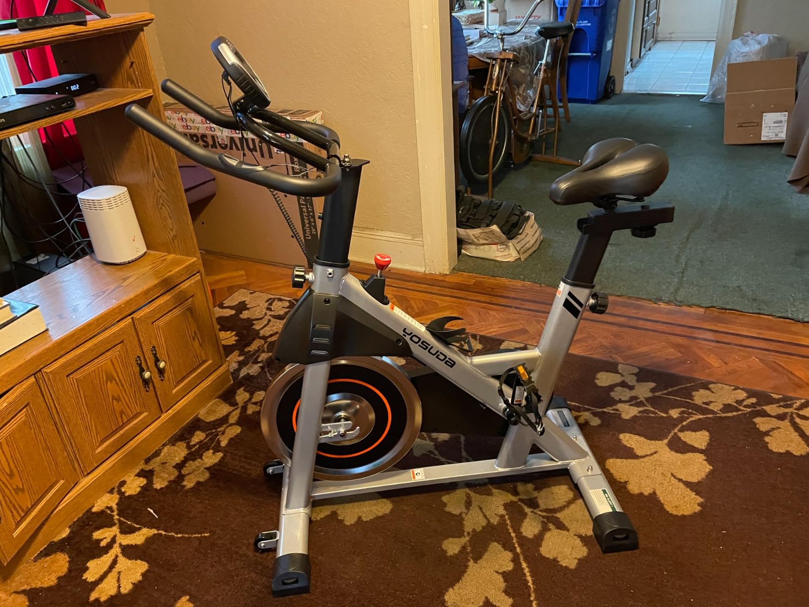 YOSUDA Exercise Bike, Magnetic Friction Stationary Bike with App Training customer photo 2