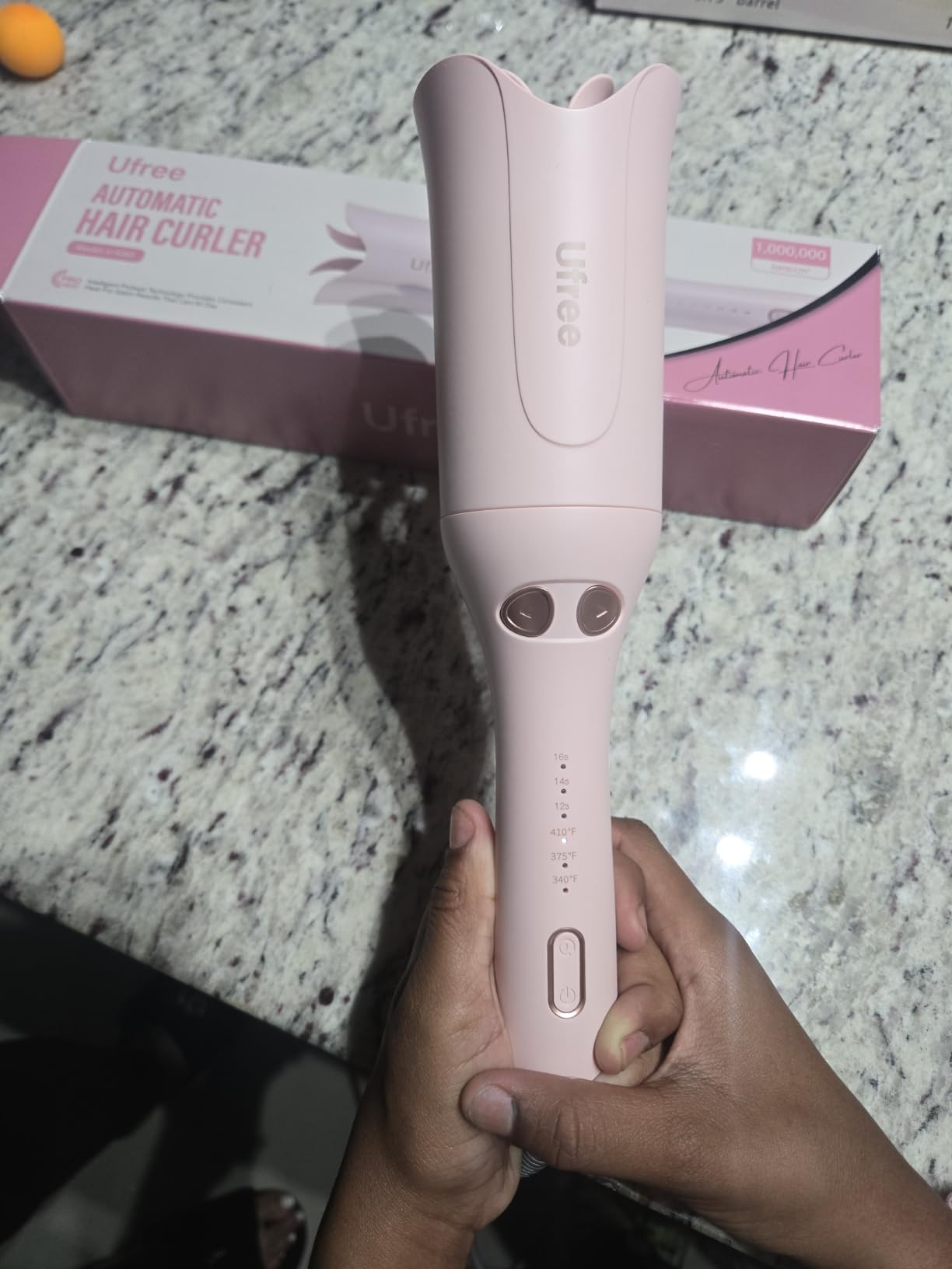 Ufree Automatic Rotating Curling Iron, 1 Inch Hair Curler, 3 Timer Settings customer photo 1