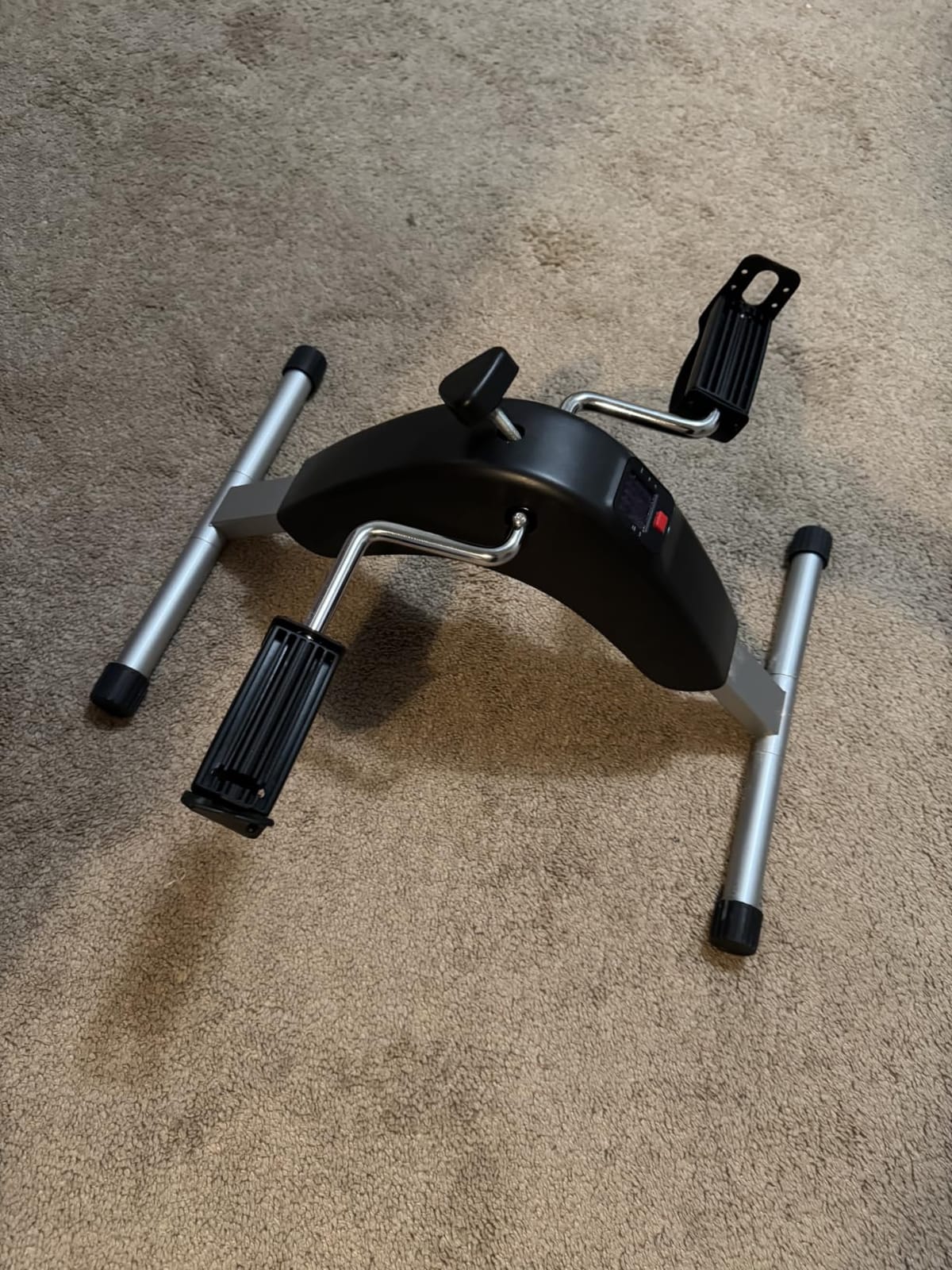 an Pedal Exerciser, Under Desk Bike for Adults, Mini Exercise Bike | Adjustable Resistance Foot Peddler for Sitting Desk, Under Desk Bike with LCD Monitor for Home Office customer photo 1