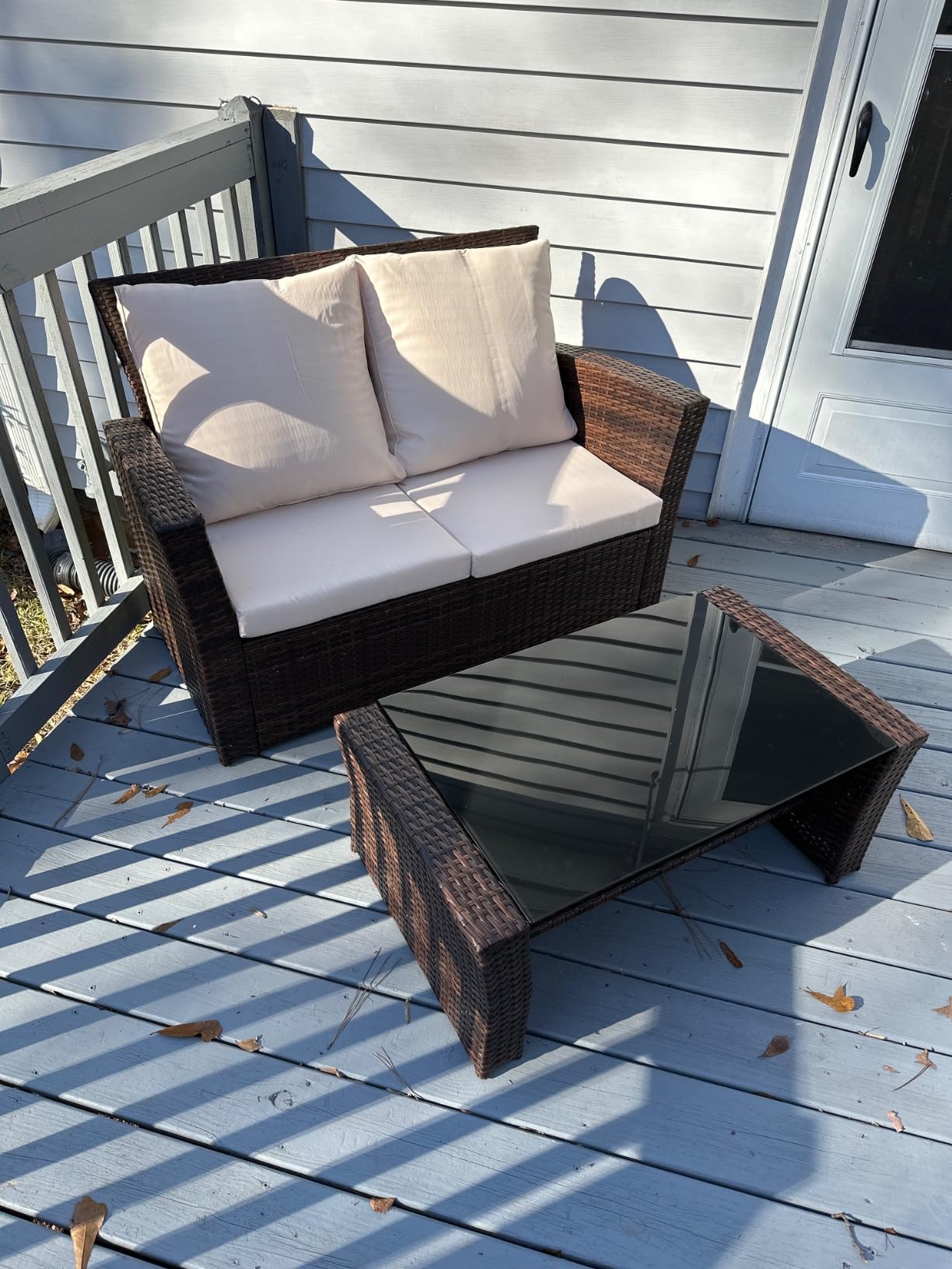 Patio Sectional Furniture Set, Wicker Outdoor Furniture Set for All-Weather customer photo 2