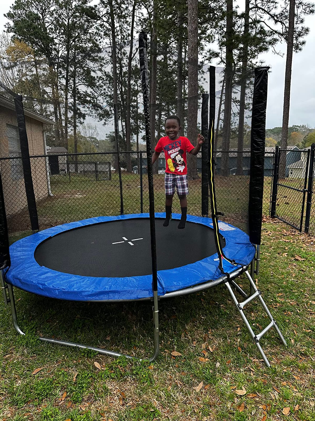 SKOK 14 FT Rectangle Outdoor Trampoline with Net and Ladder for Kids customer photo 2