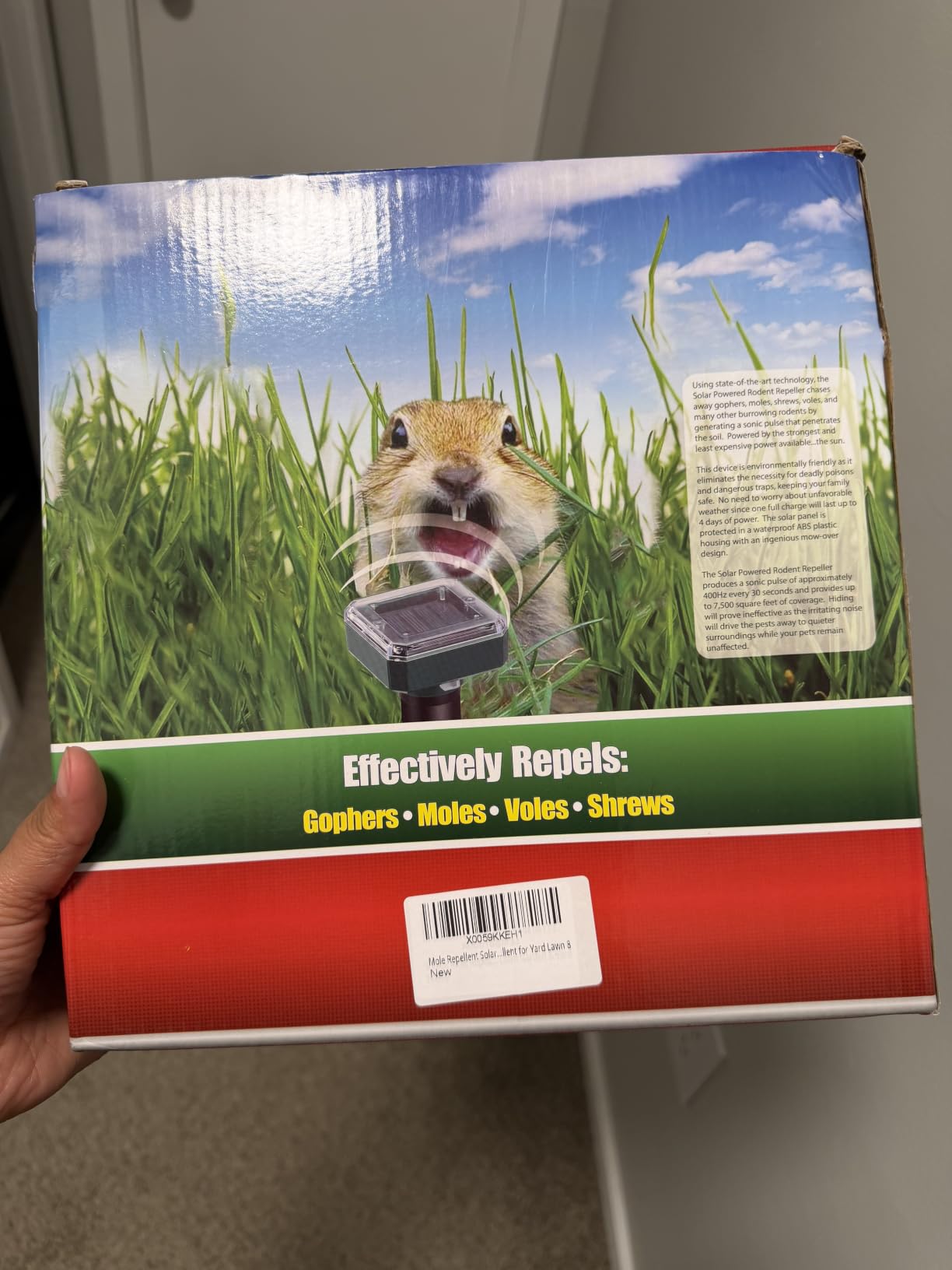 Mole Repellent Solar Powered, 8 Pack Upgrade 2026 Waterproof Ultrasonic Gopher Vole Repellent Outdoor, Rat, Squirrel, Skunk, Repellent for Yard Lawn customer photo 1